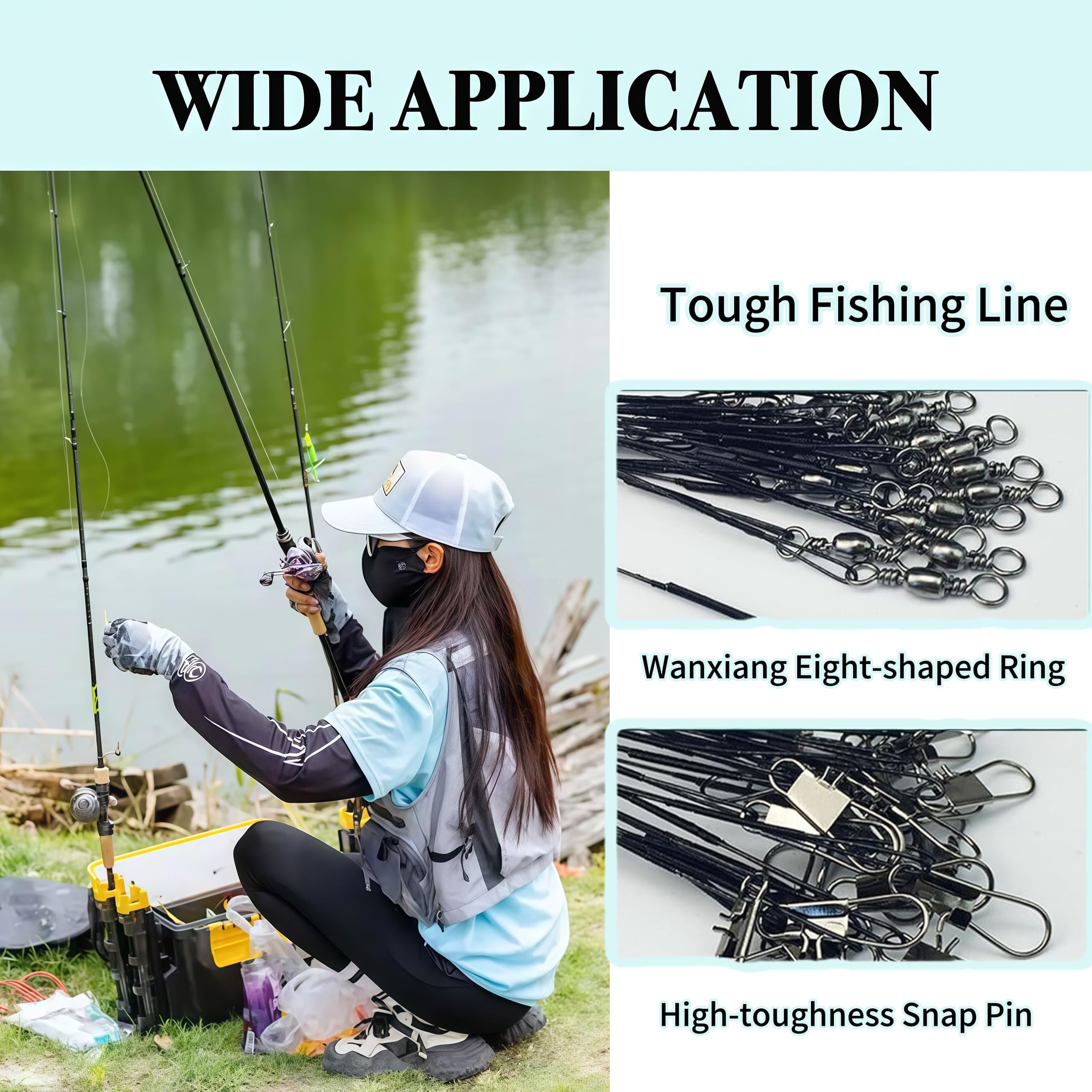 70 accesorios de pesca, 10 conjuntos de atractivos de goma, 40 piezas de fondo de línea de acero, 20 cabezales de plomada de material de pesca, señuelos flexibles de pesca para peces de agua dulce y