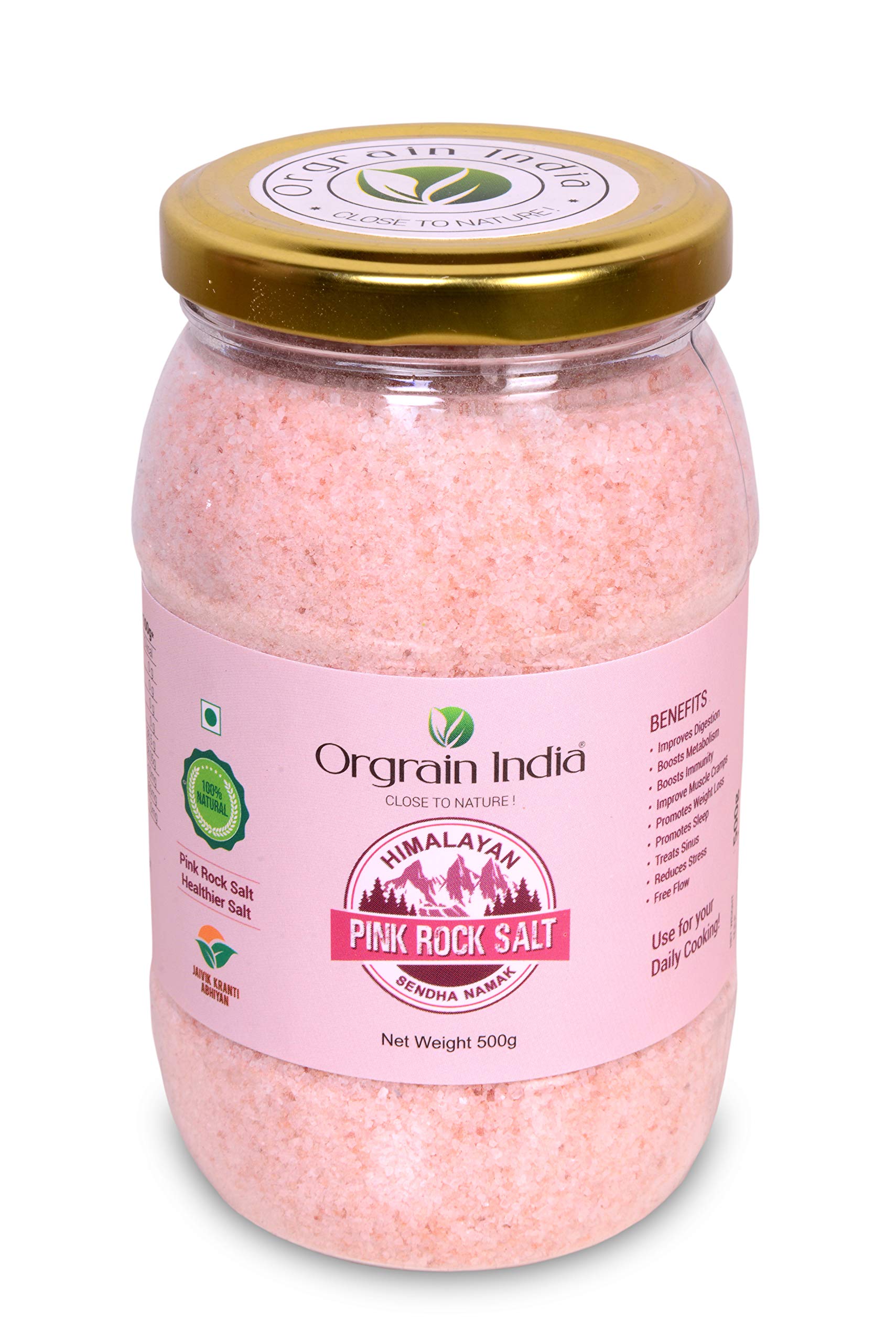 Orgrain India Authentic Himalayan Pink Salt Powder 1 kg (Pack of 2 * 500g) | 80+ Minerals | Trace Elements | Healthy Cooking | No Adulteration (B08XPKN37D) Amazon Price History, Amazon Price Tracker