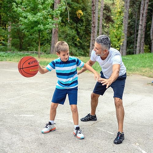 Miniatura 7 de KUYOTQ Kids Toddler Youth Adult Size 3/4/5/6/7 Basketball 22/25.5/27.5/28.5/29.5" Thickened Rubber or Faux Leather Indoor Outdoor Basketball for