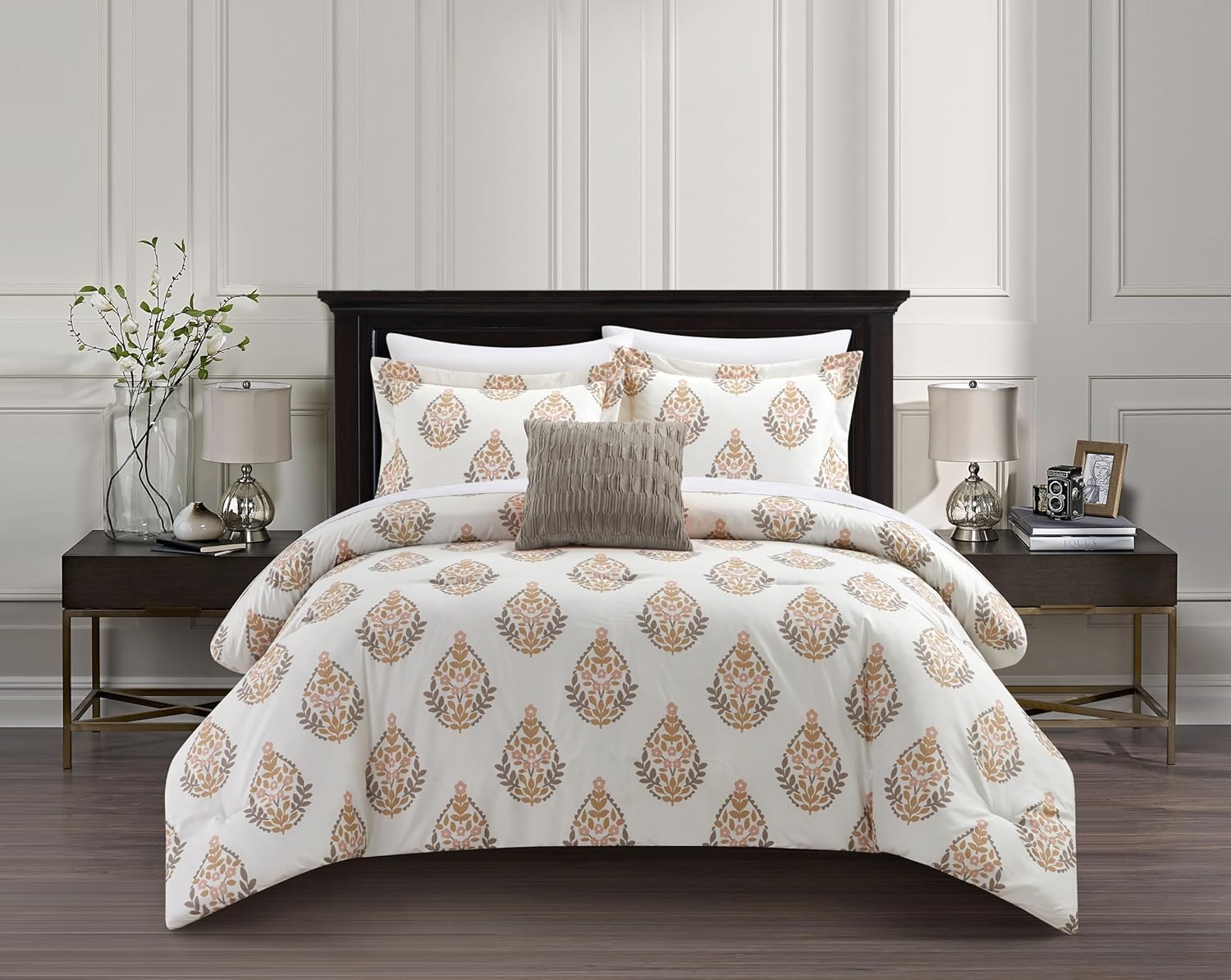 Chic Home Clarissa 6 Piece Comforter Set Floral Medallion