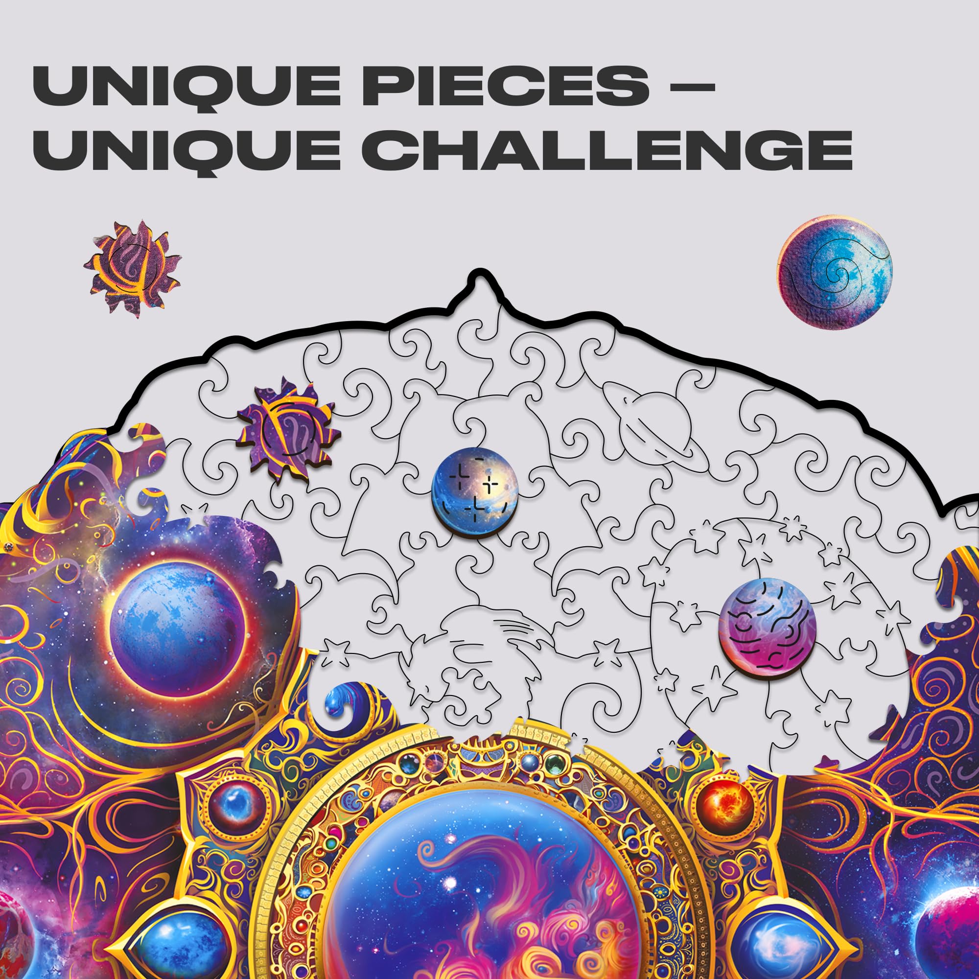 UNIDRAGON Drewniane Puzzle dla Dorosłych - Space Dreams - 200 Elementów