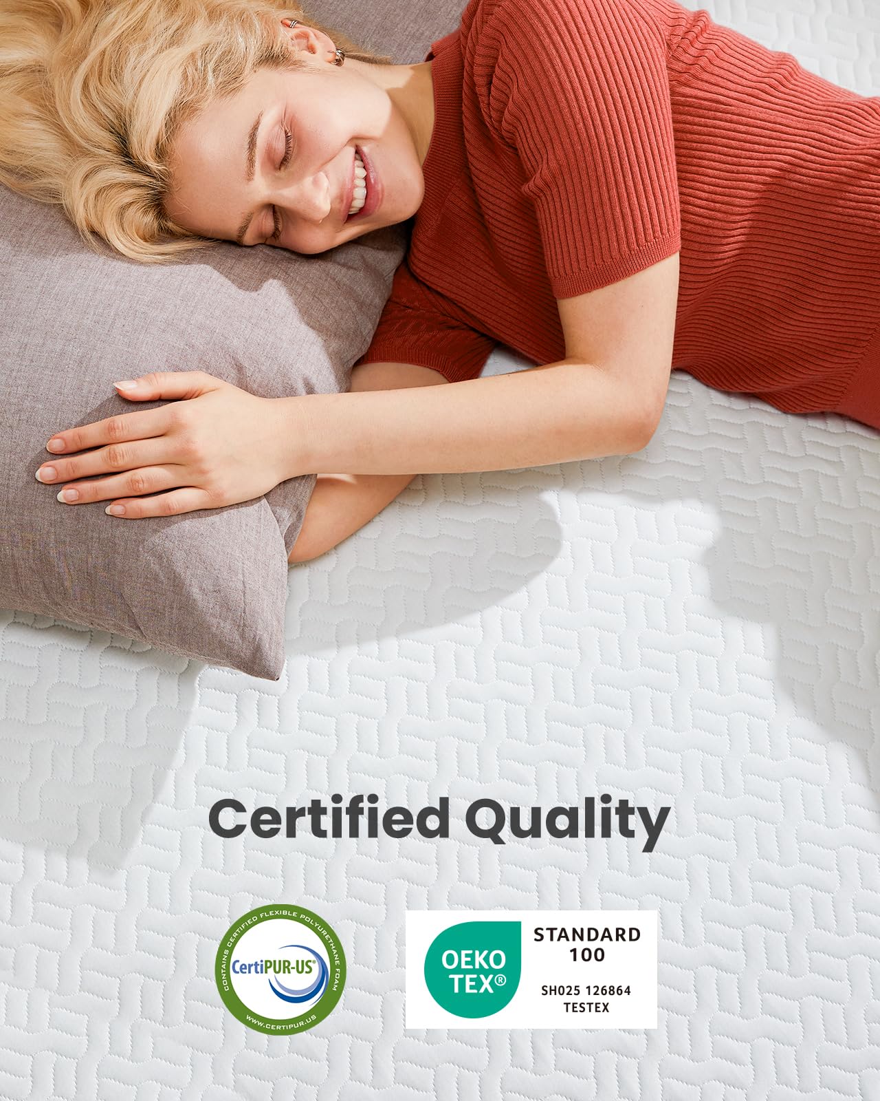 Dreamsmith Coprimaterasso In Gel Memory Foam 5.7 Cm, Rivestimento Lavabile E Cinghie Regolabili, CertiPUR-US, Misura Queen