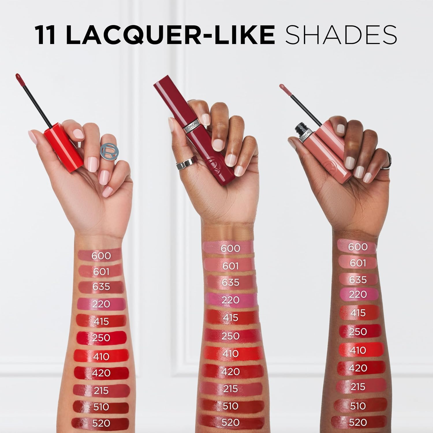 L'Oreal Paris Infallible Lacque Resistance Liquid Lipstick, 16HR Long Lasting Lip Makeup with Lacquer-Like Shine and Zero Transfer, 600, Le Nu Rose