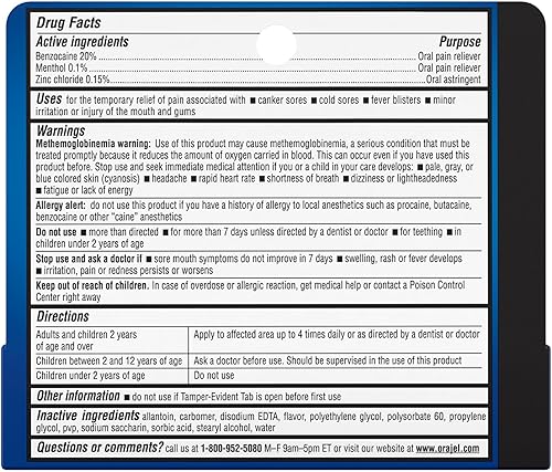 Miniatura 8 de Orajel 3X para llagas bucales: tubo de gel de máxima resistencia de 0.42 onzas, de la marca #1 para aliviar el dolor oral