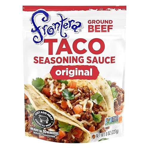 Frontera Salsa de condimento para tacos con tomates asados al fuego, original, 8 onzas