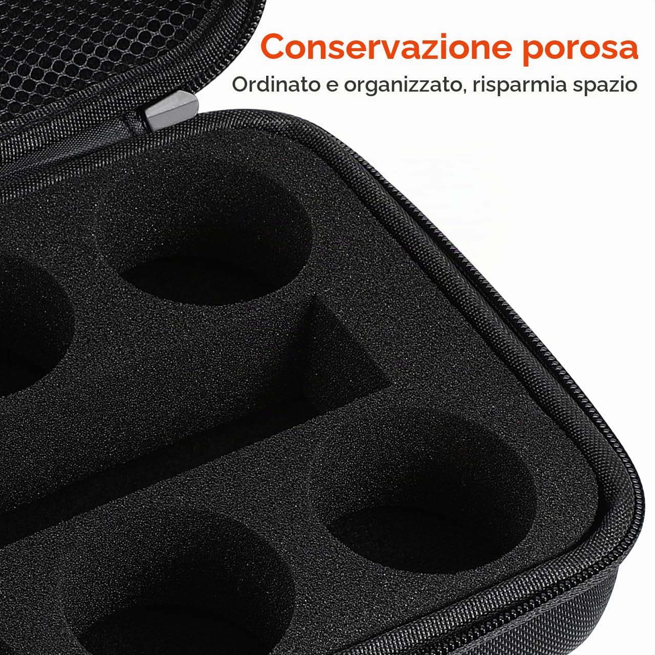 WOONEKY Yoyo - Custodia per riporre accessori e giocattoli, con imbottitura interna e rete con cerniera, pratica per viaggiare e casa
