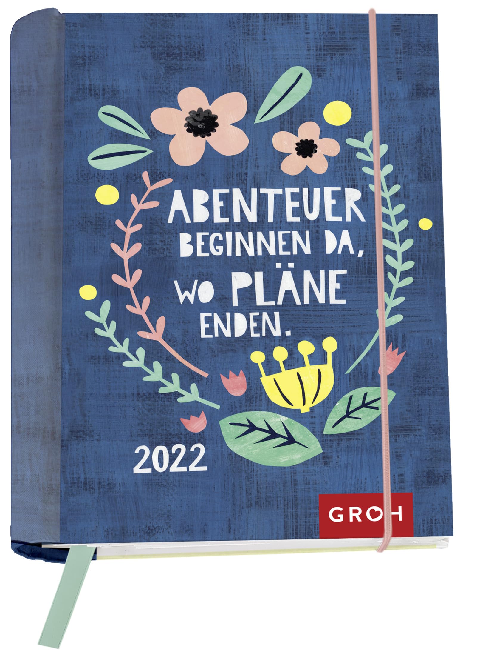 Abenteuer beginnen da, wo Pläne enden 2022: Wochenkalender mit 12 Postkarten (Terminplaner für die Handtasche)