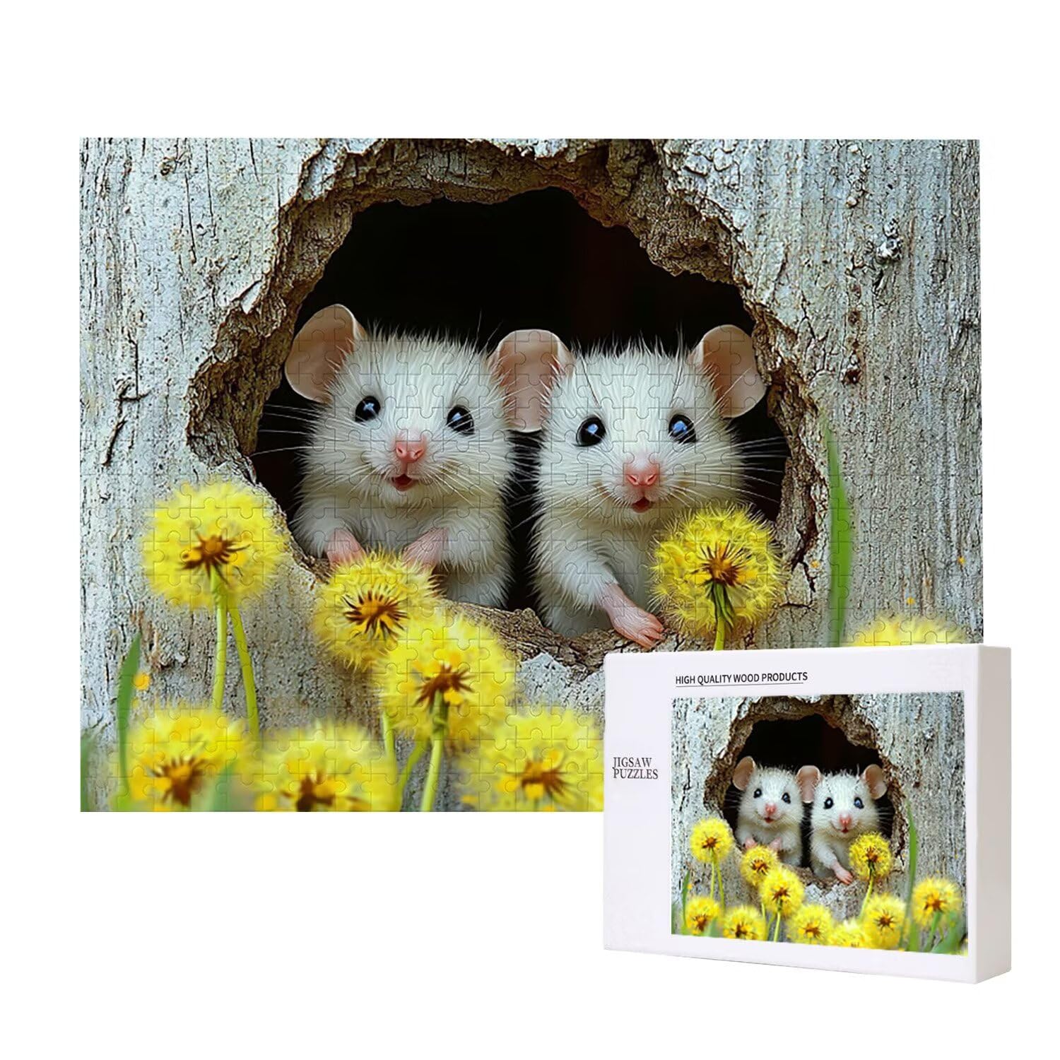 Puzzle in Legno per Adulti 3000 Pezzi | Carino topo| Giocattoli Educativi | Puzzle Adulti E Famiglie Decor | Dimensione Di 122x80cm | Regalo Adultis | Regali Natale (Formato: 48.8x32in) o-422