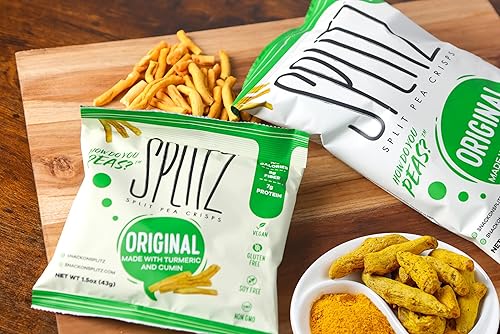 SPLITZ - Patatas fritas de guisante divididas (01 Paquete variado (1.5 oz) 12 ct) a base de plantas, orgánico, sin OMG, vegano, sin gluten,
