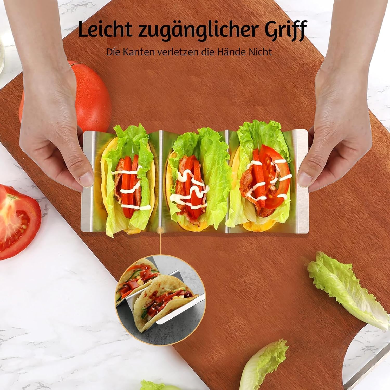 KOOSREEL Lot de 3 Supports à Juego de 3 Soportes para Taco, Acero Inoxidable