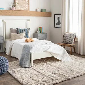 Hapsburg Moroccan Shag Area Rug, 6'7" x 9'6", Beige