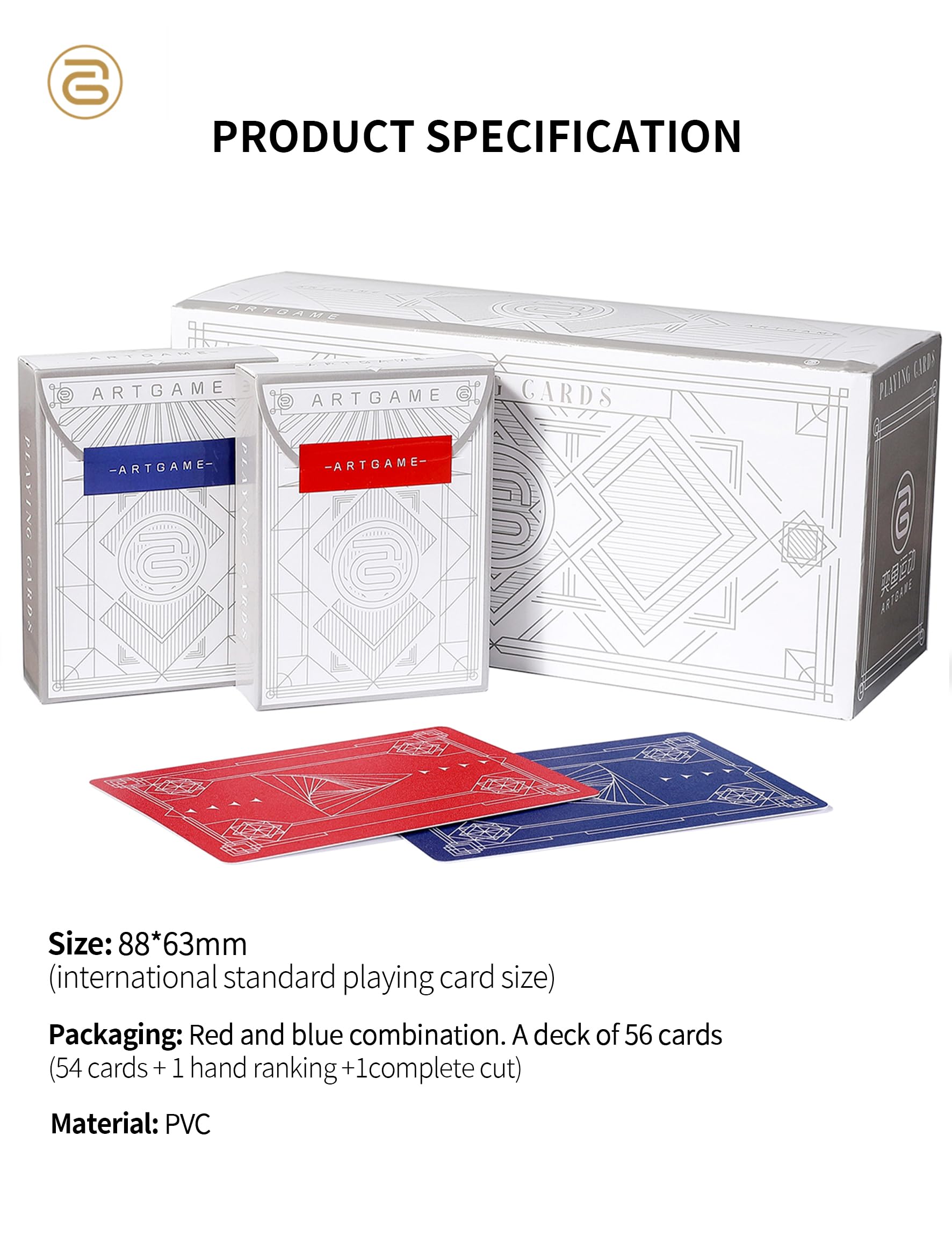 Global Playing Cards レッド・ブルーセット 計24個 Global Playing