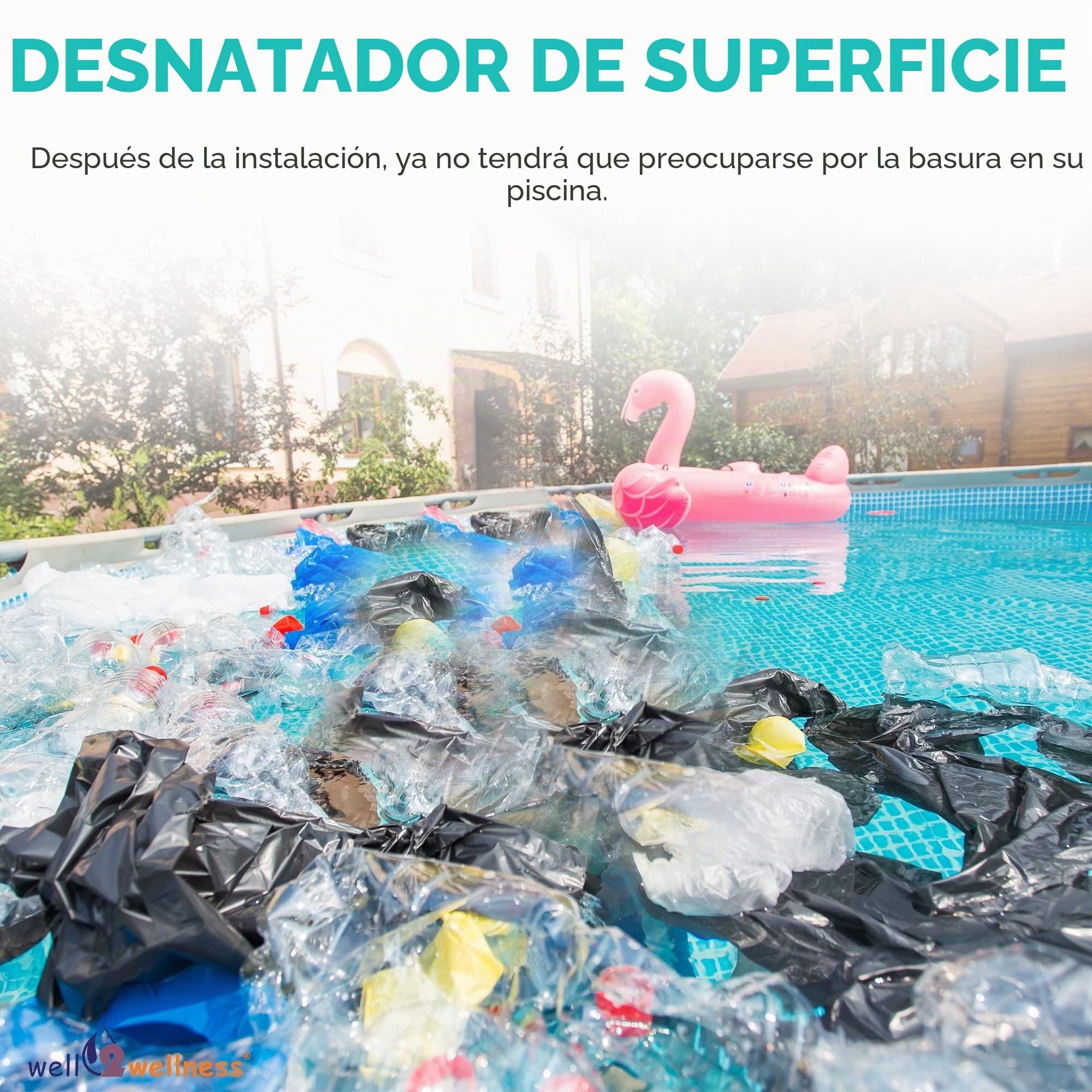 well2wellness Set de Skimmer de Piscina S1 – Juego de Skimmer de Superficie para Piscinas, Incluye Boquilla de Entrada | Juego completo, incluye boquilla de entrada