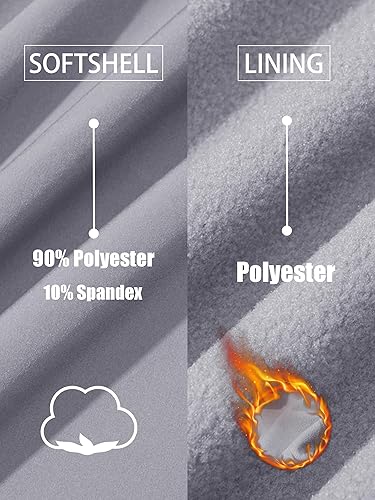 Miniatura 7 de TACVASEN Chaquetas tácticas para hombre, con forro polar suave, abrigos ligeros con bolsillos, resistentes al agua, senderismo al aire libre