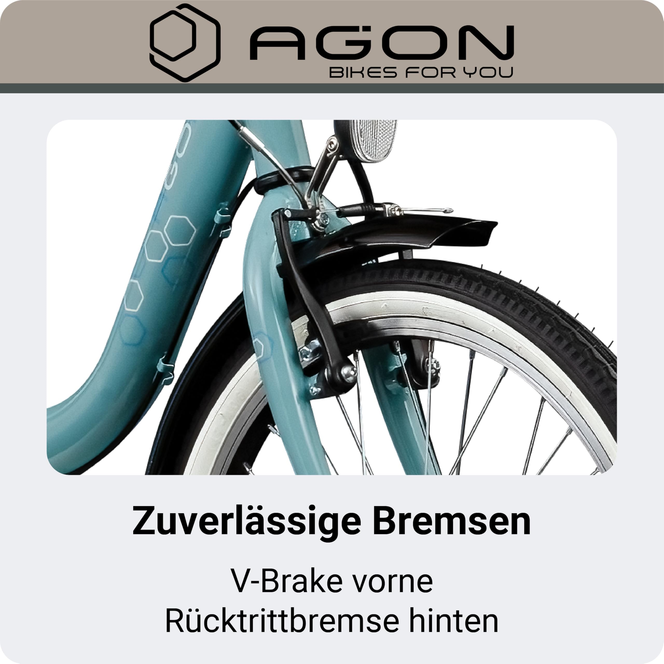 AGON Klappfahrrad 20 Zoll Faltrad Klapprad Fahrrad Cruiser 20" StVZO Beleuchtung