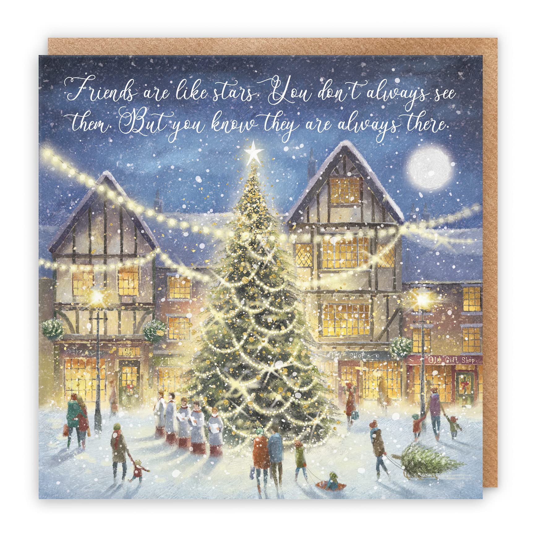 Hunts England, Friends Are Like Stars Christmas Card For Men Or Women, 'Christmas Eve', Milo's Gallery Collection