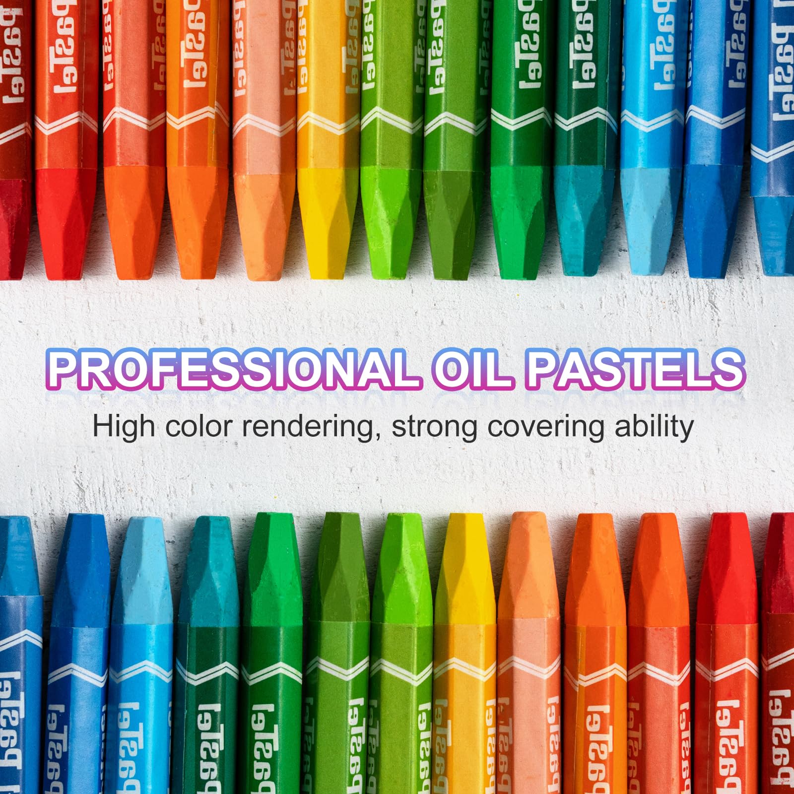 PATIKIL Pastelli A Olio Neri 48 Pezzi Pastelli Morbidi A Olio Colori Vivaci E Crema Bastoncini Per Arte Materiali Per Pittura Disegno Sfumature Graffiti Per Artisti Principianti