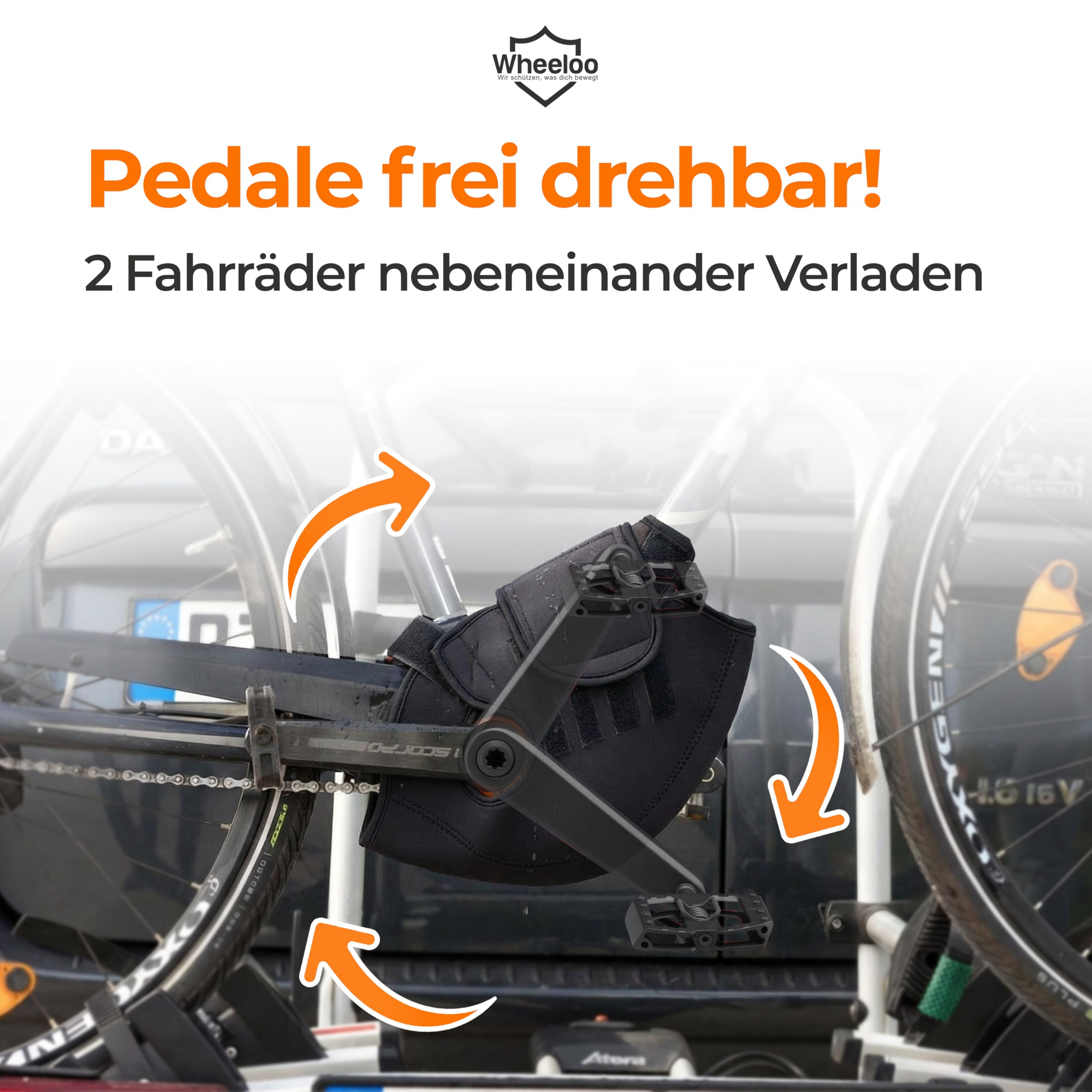 NEU E-Bike Motor Schutzhülle universale Passform I Transport Schutz für Fahrradträger I Motorschutz Abdeckung passend für Bosch, Brose, Shimano, Yamaha, Specialized ebike I E Bike Regenschutz WHEELOO
