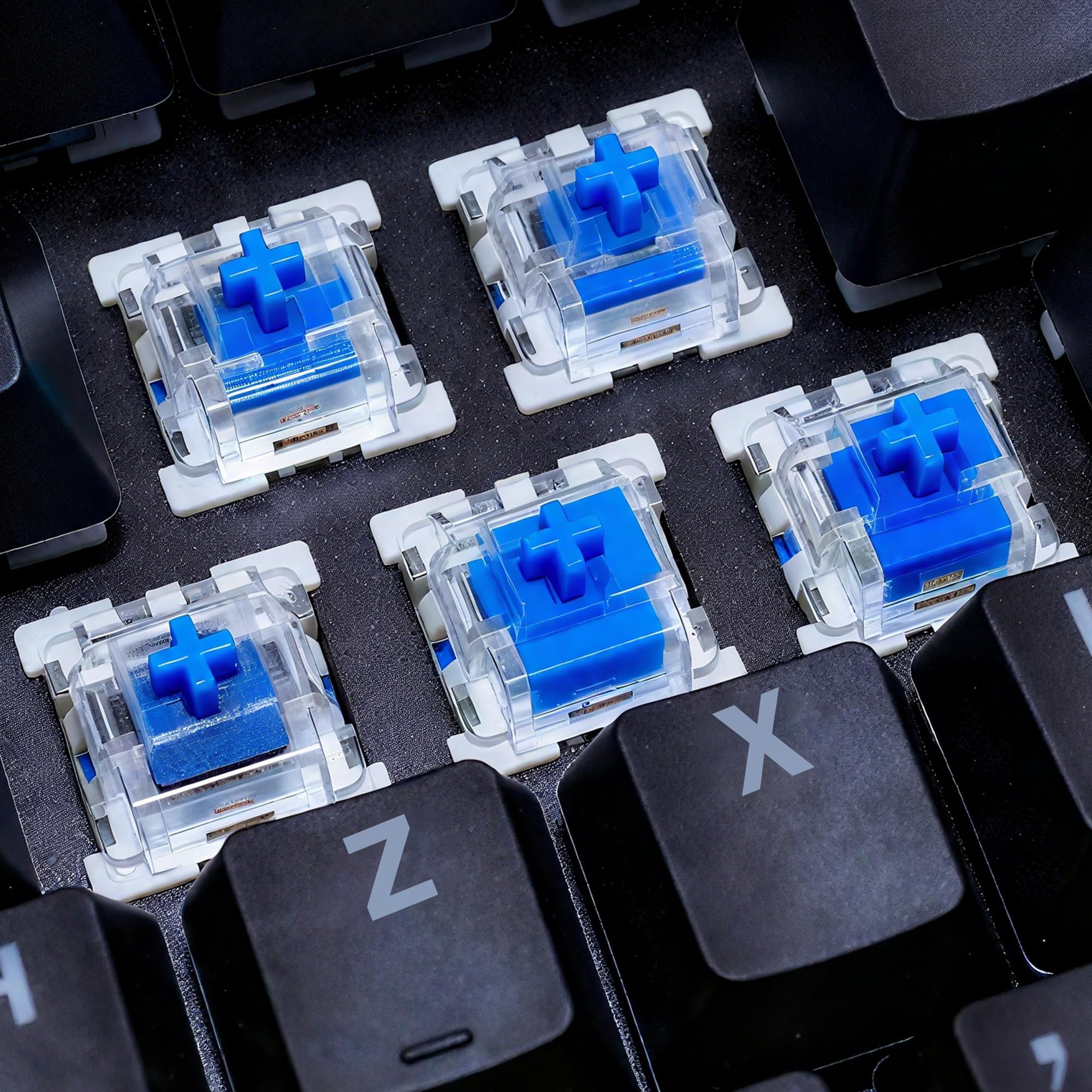 piercing 30Pc Blue Tactile Switches for Mechanical Keyboards, 3-Pin Clicky 1-Way Circuit, IP67 Rated — Amazon image 2