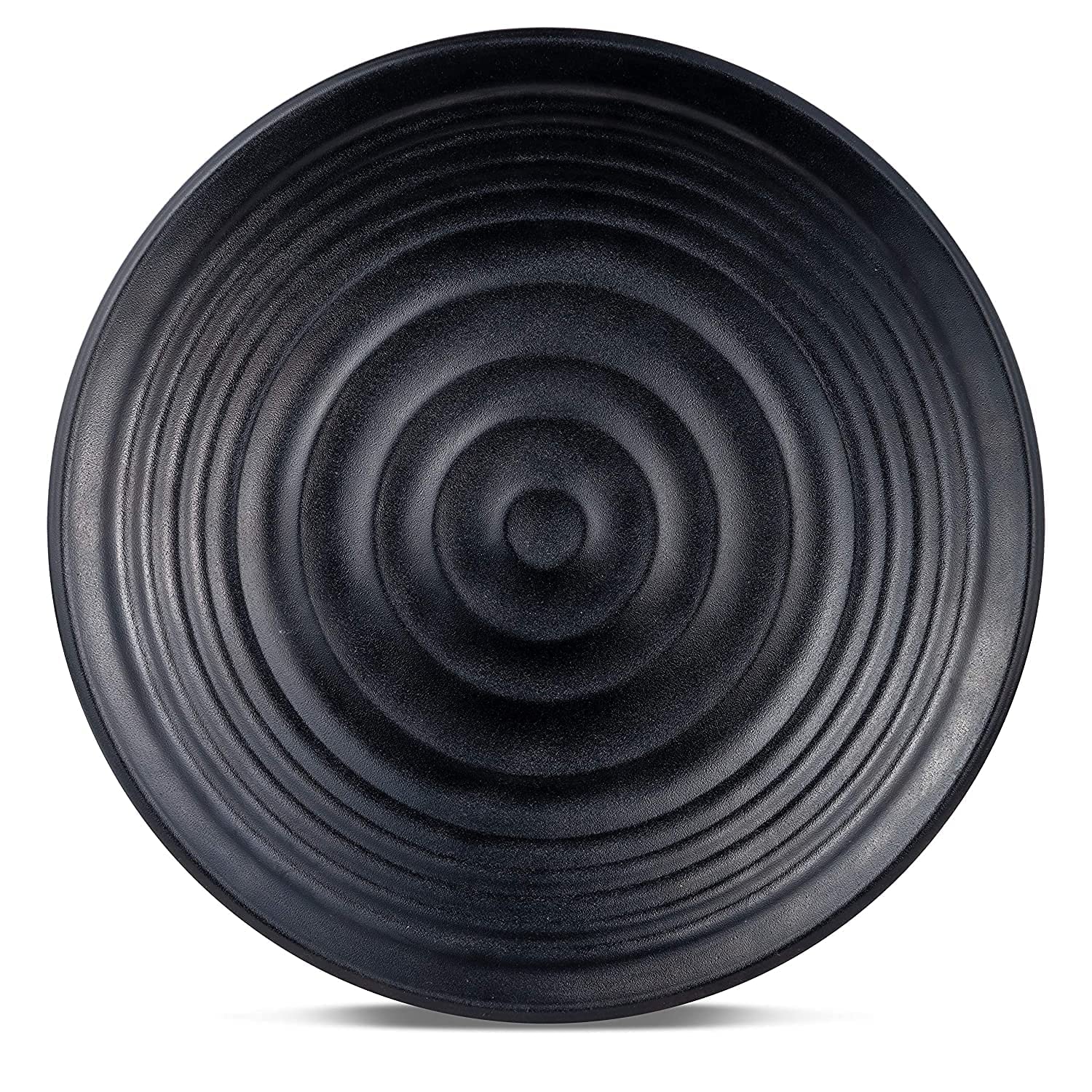 Black Melamine Dinner Plates - Set of 2 -1