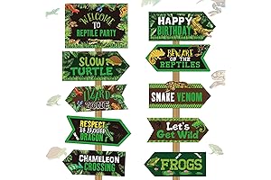 20 Pieces Reptile Birthday Party Decorations