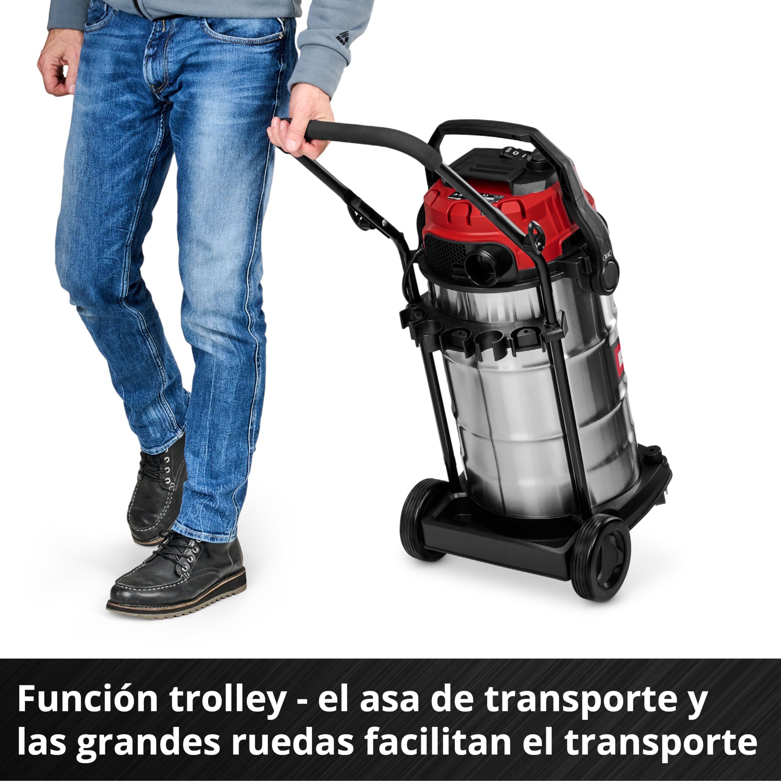 Einhell Aspirador en seco y húmedo TE-VC 4090 SACL (1.150 W, Potencia de aspiración 225 mbar, Recipiente 40 l, protección contra el Polvo L, Filtro HEPA, Limpieza de filtros, Enchufe automático)