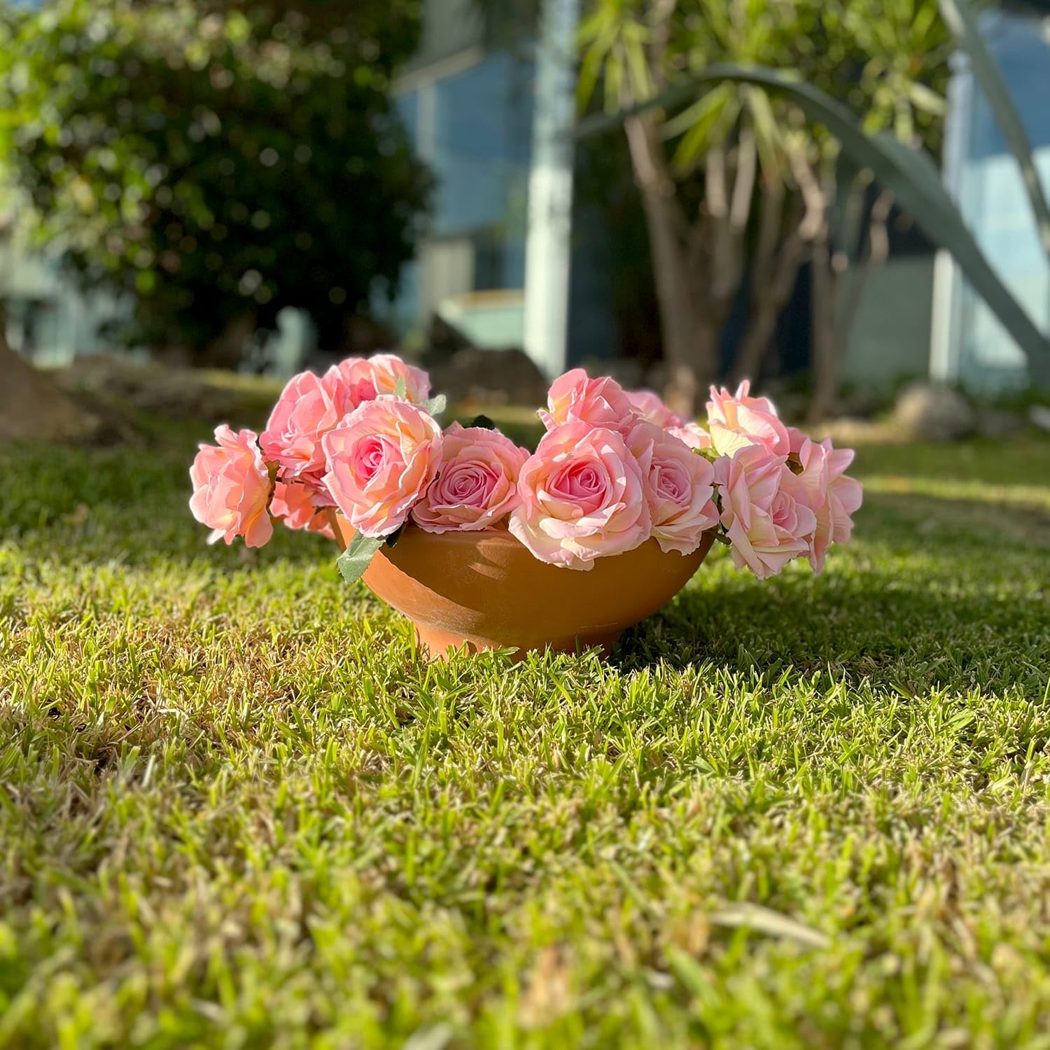 Generico Vaso Ciotola in Terracotta 52x19 cm – Vaso Artigianale Basso per Piante, Bonsai o Composizioni – Fatto a Mano in Italia – Ideale per Esterni e Interni