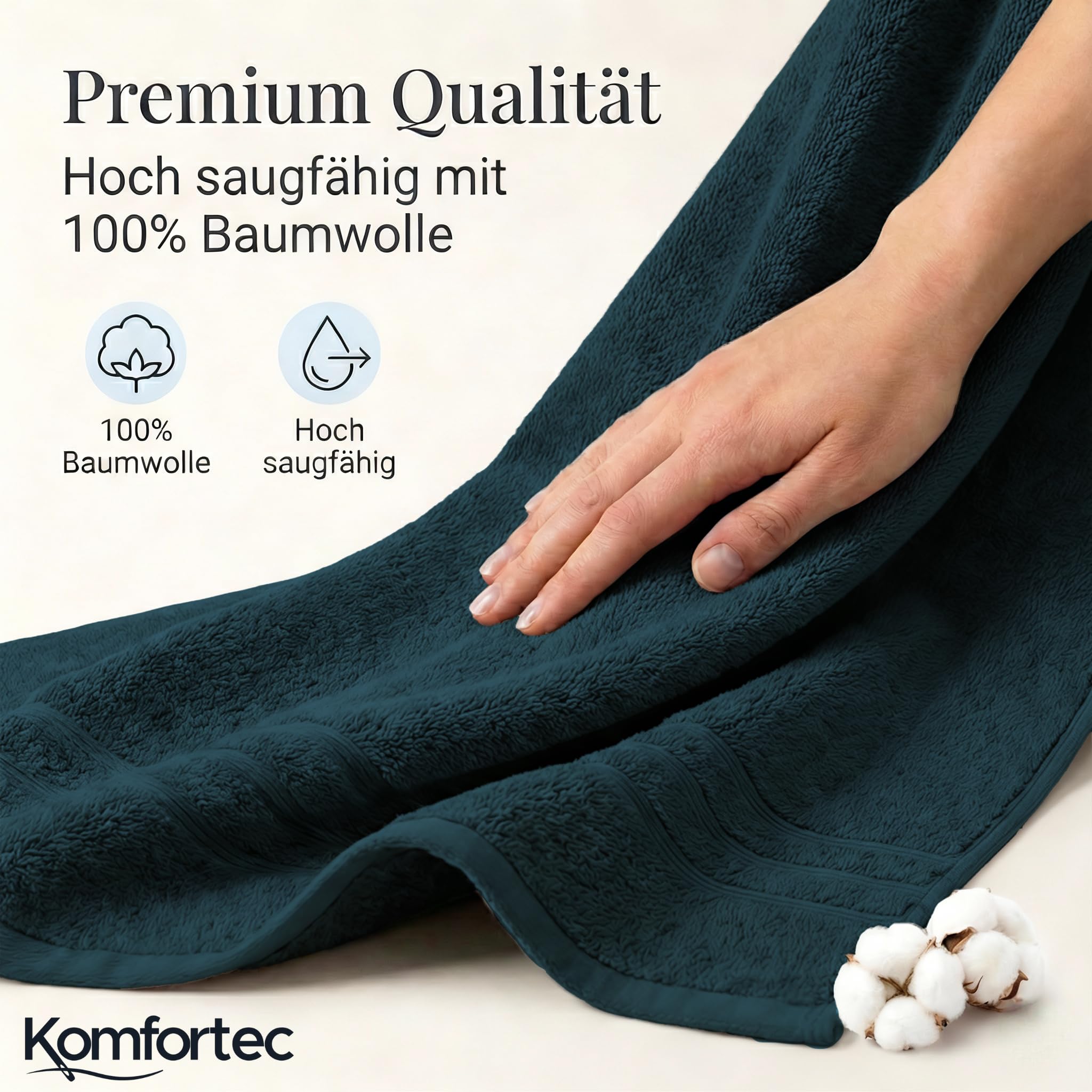 Komfortec 2er Saunahandtuch Set 80x200 cm – Bild 4