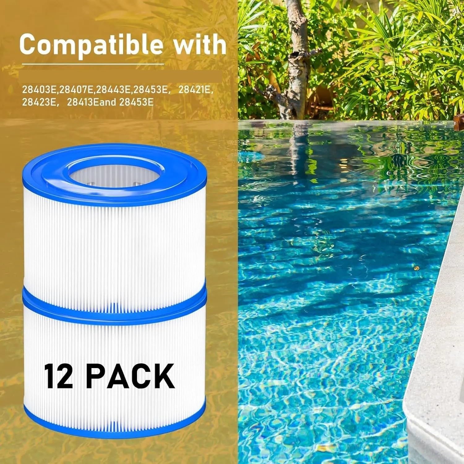 Filtro, Compatibile con Intex PureSpa S1, JA29001 29001E 28403E 28407E 28443E 28453E 28421E 11692 Filtro Vasca Piscina(6pcs)