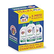 Chanteclair – Detersivo per Lavatrice, Profumo Muschio Bianco, Formula Concentrata, con Vero Sgrassatore – 3 Flaconi da 1260 ml