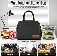 Vista 3 de Bolsa de almuerzo para mujer/hombre Lonchera para mujer/hombre (negro)