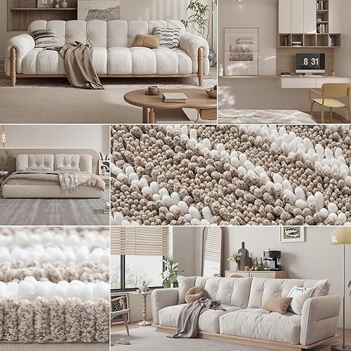 Miniatura 8 de HOMEIDEAS Juego de 2 alfombras de baño, felpilla de tinte catiónico, extra suave, absorbente, antideslizante, lavable a máquina (32 x 20 pulgadas +