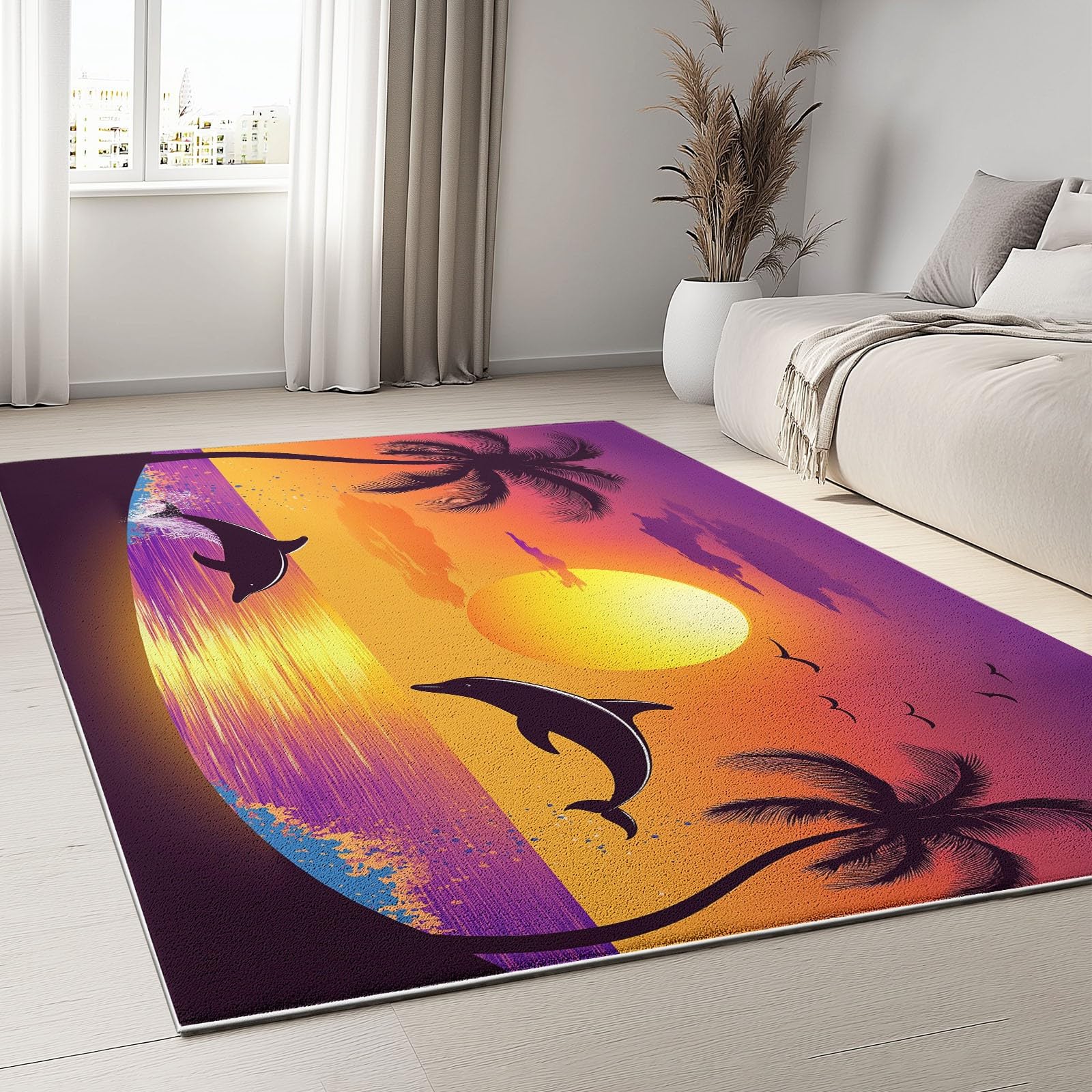 Tapis de couloir antidérapant résistant lavable en machine grand format 140x200
