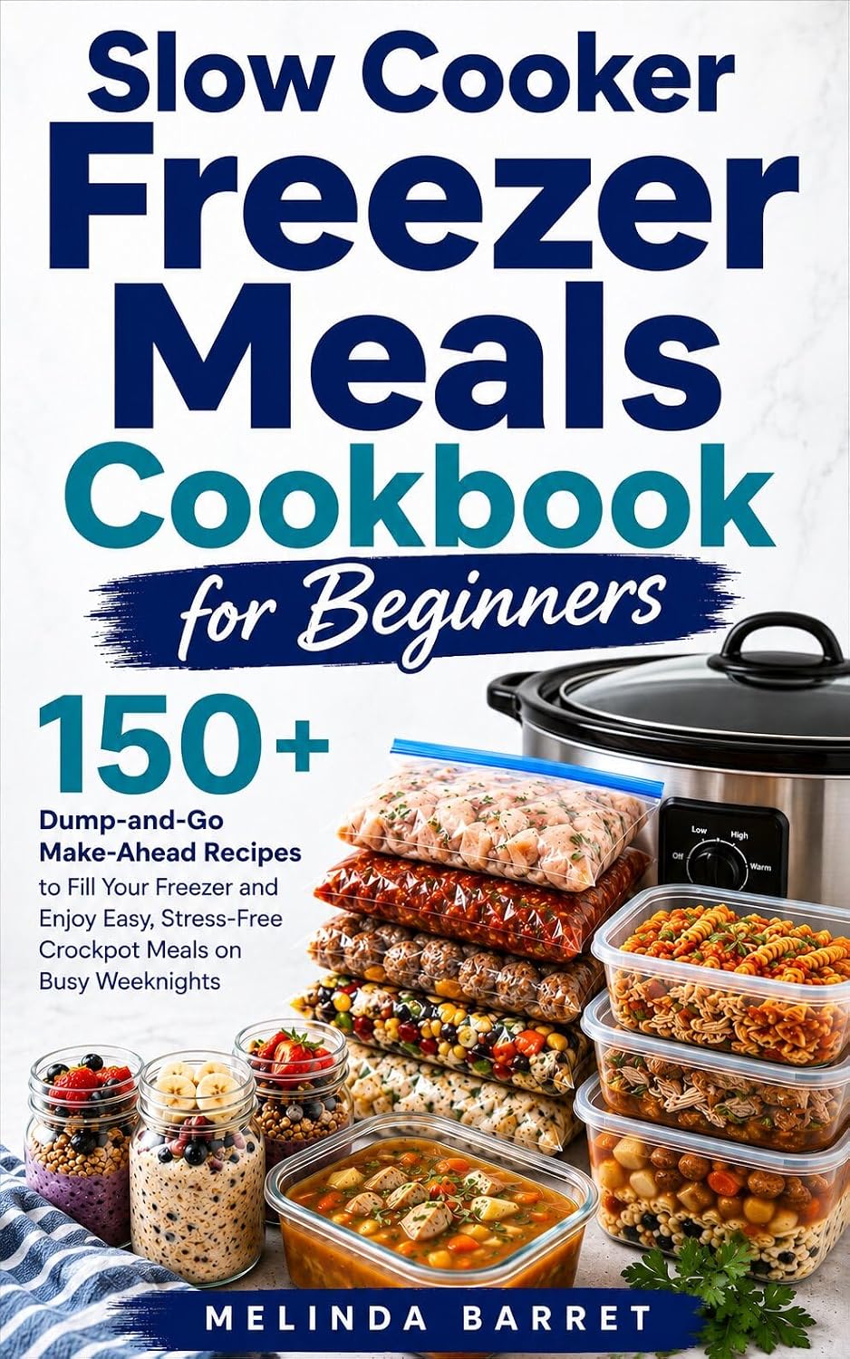 Slow Cooker Freezer Meals Cookbook for Beginners: 150+ Dump-and-Go Make-Ahead Recipes to Fill Your Freezer and Enjoy Easy, Stress-Free Crockpot Meals on ... and Effort (The Freezer Meal Prep Kitchen)