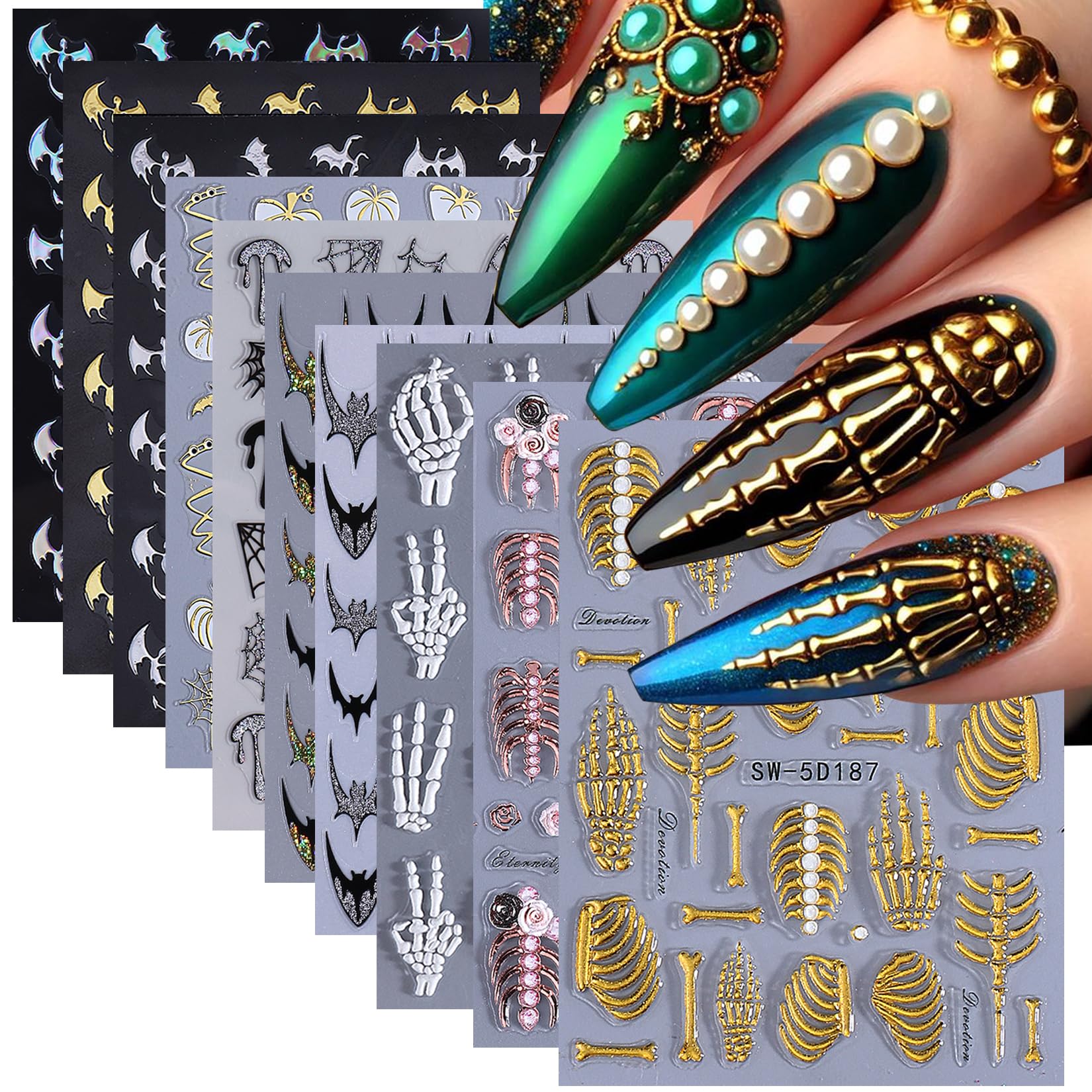 Sun Nail Stickers - Bohemian Nail Art Decals -21