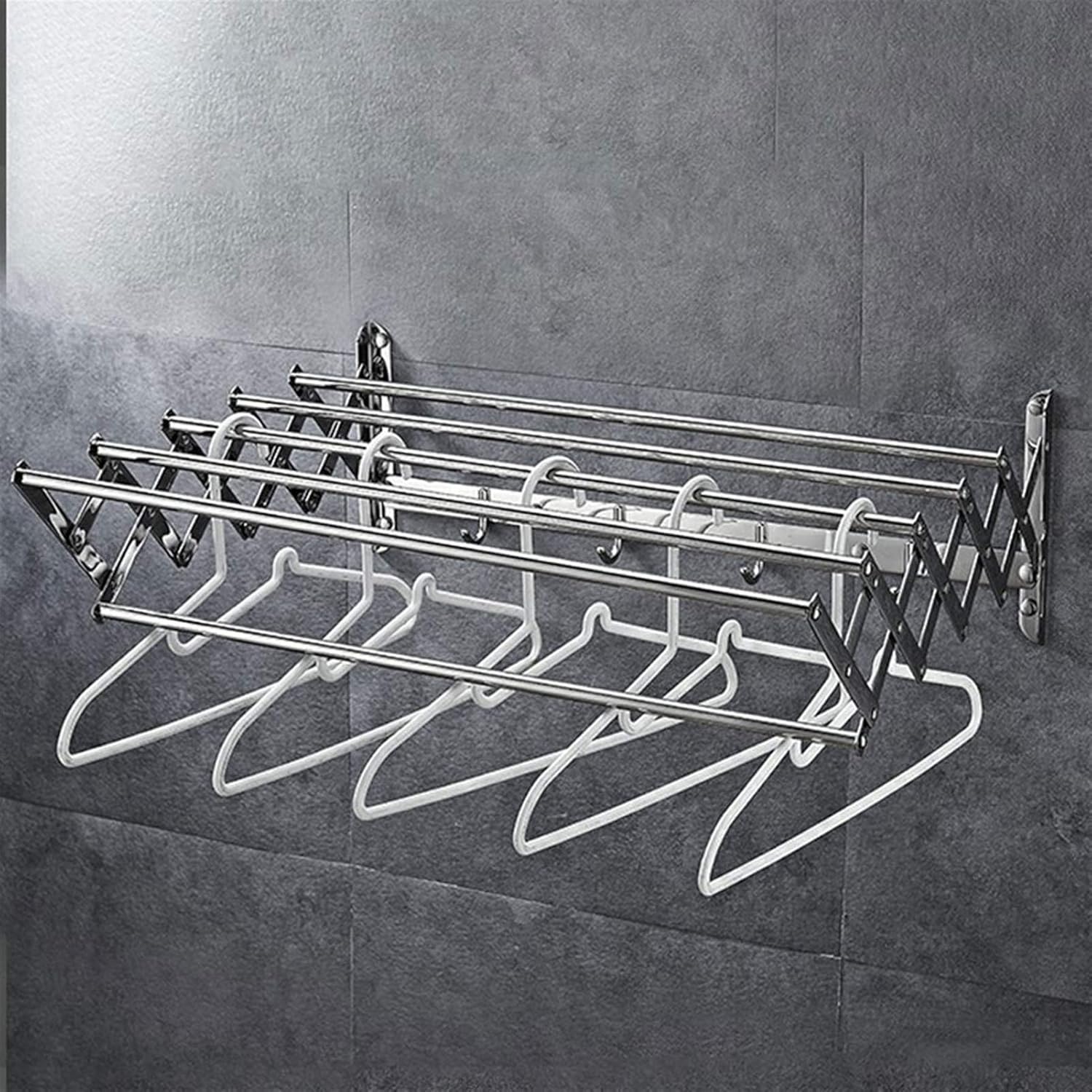 Retractable Wall Mounted Laundry Drying Rack - Space-Saving Folding Airer & Towel Holder for Indoor/Outdoor Use (15.7in/40CM) - Durable Clotheshorse Dryer