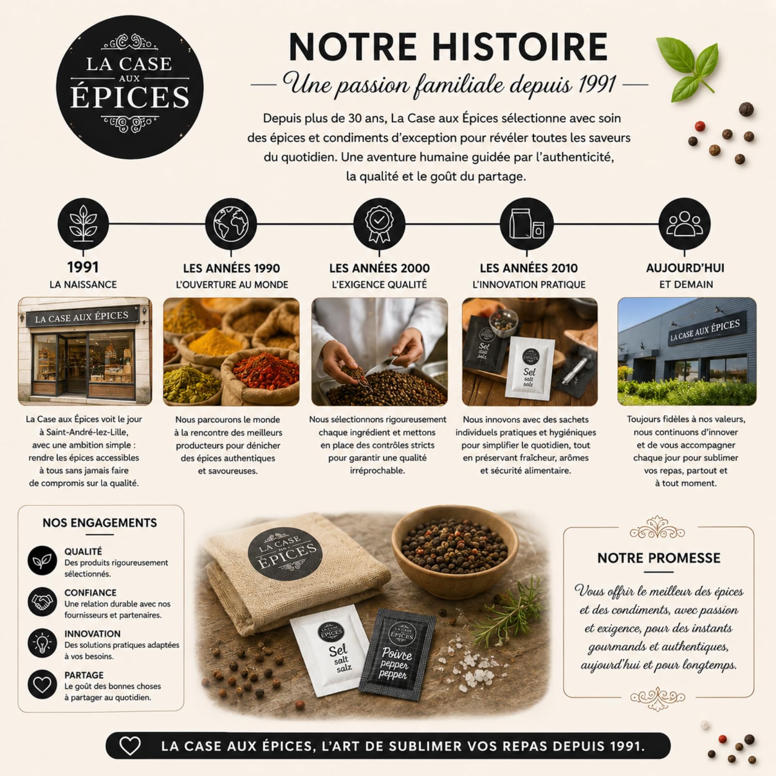 LA CASE AUX EPICES - 500 sachets de poivre - Doses individuelles 0,14 g | Poivre en dosettes - Idéal restauration, traiteur, hôtel, food truck, repas à emporter - Pratique et hygiénique - à déguster