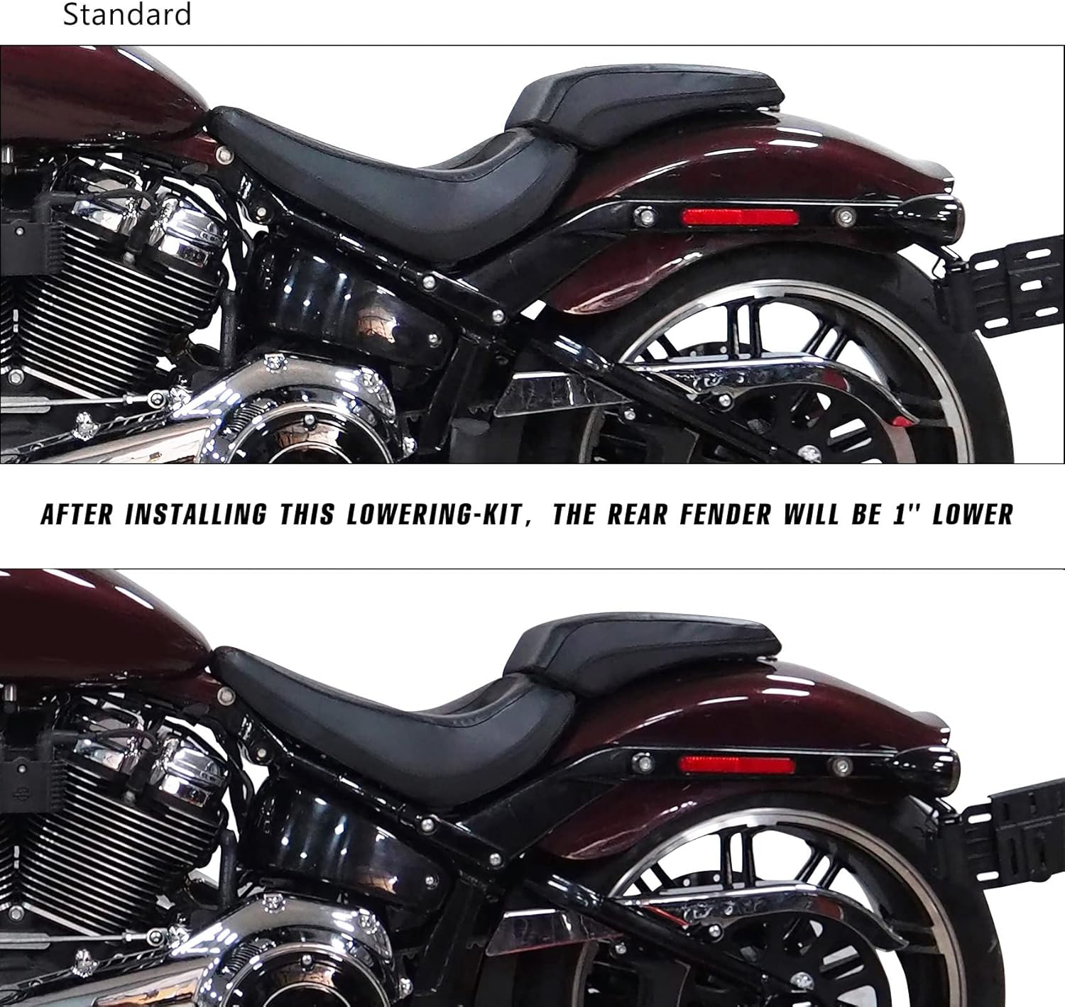 Green-L 1" Rear Shock Lowering Drop Kit Fit for Harley Softail Models 2018-2025