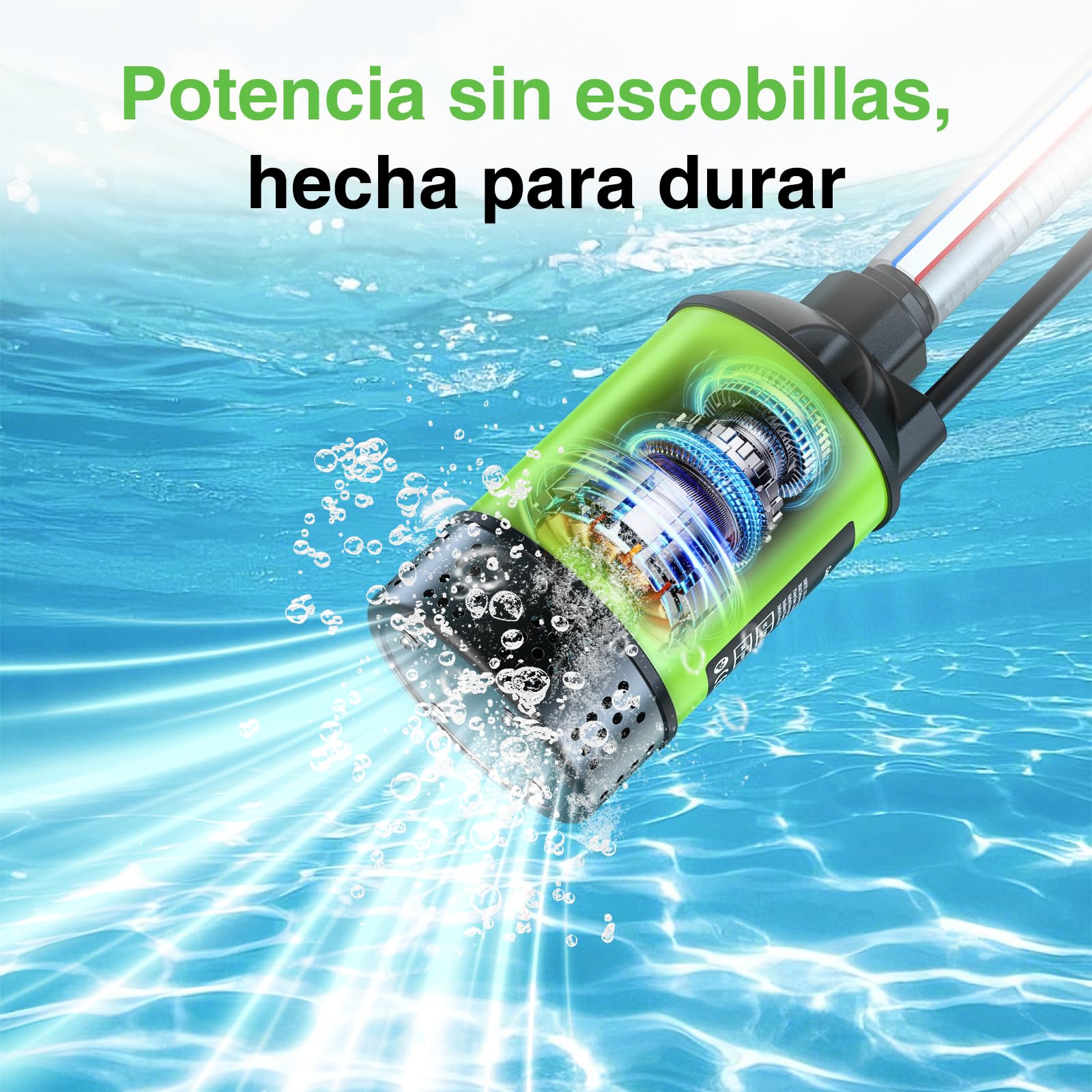 TaskStar Bomba Sumergible de Agua Inalámbrica Brushless, 4164 L/h Pequeña Bomba Portátil Utilitaria con Batería 4000mAh para Piscina, Jardín, Camping, Barco, Barriles de Lluvia, Drenaje Exterior