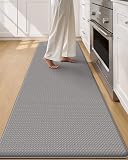 Color&Geometry Wide Anti-Fatigue Kitchen Mats for Floor 60x220cm,Grey 60 x 220 cm (Runner) Grey