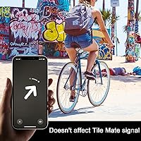 Vista 8 de Funda protectora para Tile Mate Tracker, funda protectora de piel con llavero compatible con Tile Mate, Samsung Galaxy SmartTag y Apple Airtag, 1