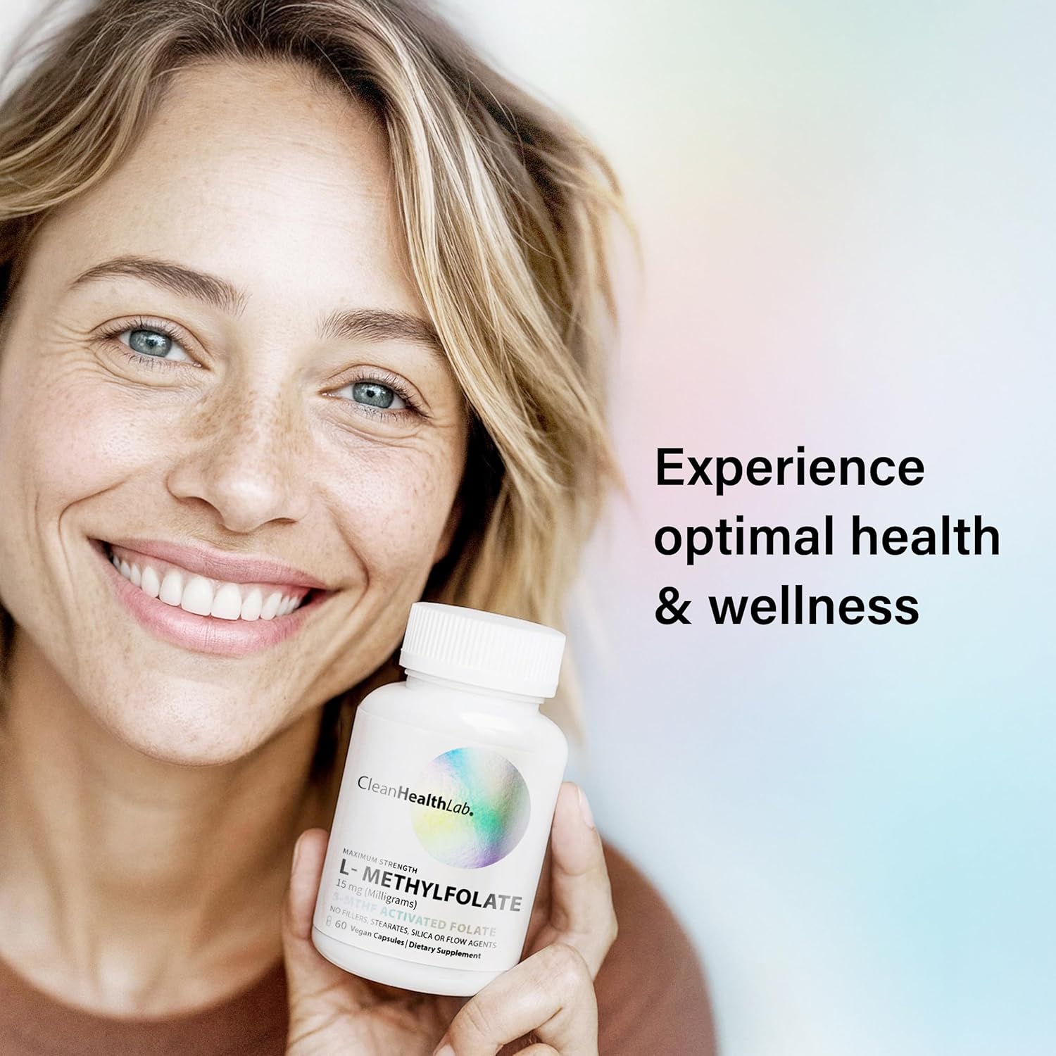 CleanHealthLab L-Methylfolate 15mg, 5-MTHF Active Folate - Maximum Potency Methylated Vitamin B9 Supplement - Support for Brain Health, Energy, Nerves, and Methylation with No Fillers (60 Count) - Image 5