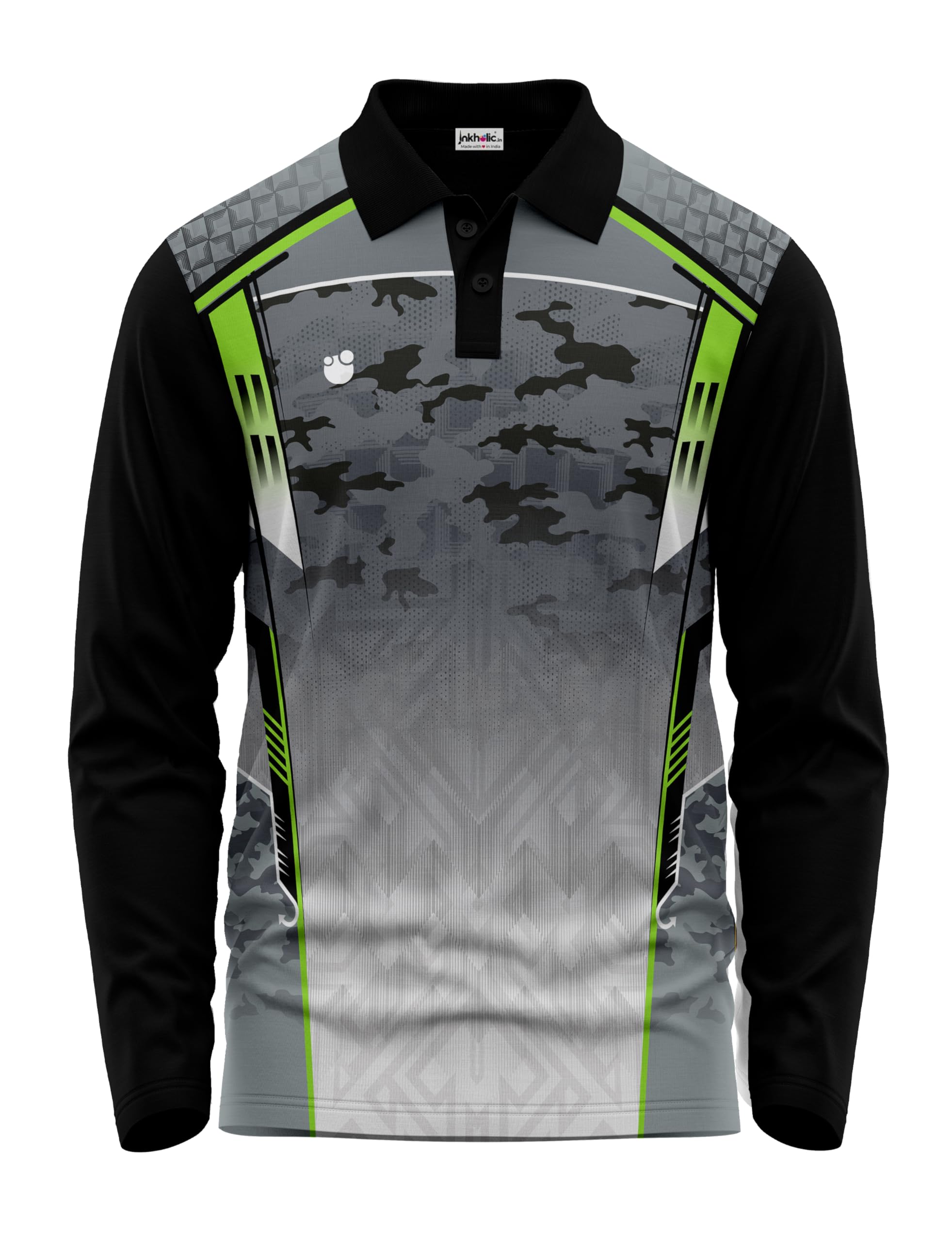 Inkholic Men Collar Neck Full Sleeves Regular Fit Jersey In3900F-picture-11