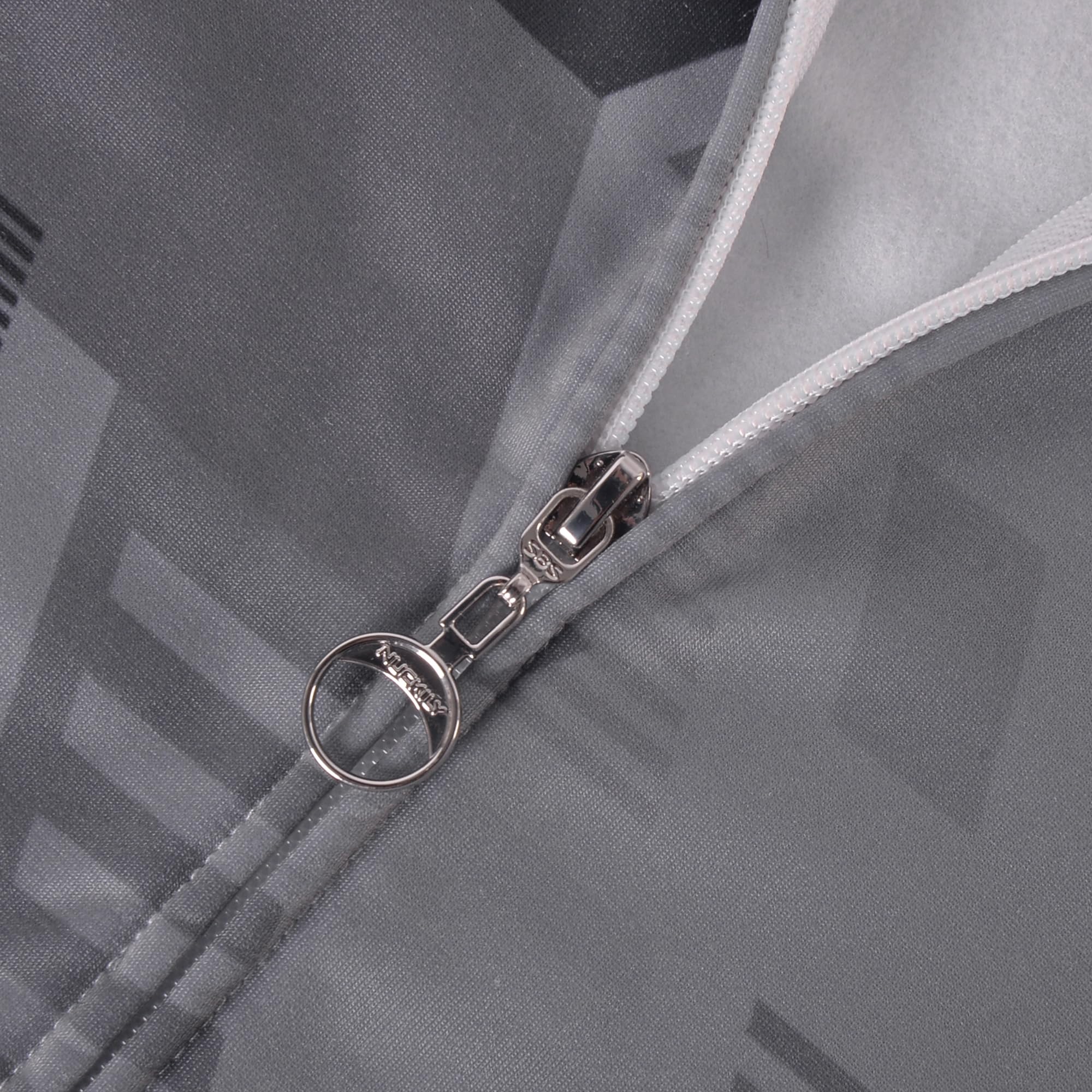 NUCKILY Thermo-Radtrikot für Herren, langärmelig, mit Fleece gefüttert, Fahrradjacke mit Taschen für den Winter und kaltes Wetter, Fahrradbekleidung, MI0042, Hellgrau, Größe L