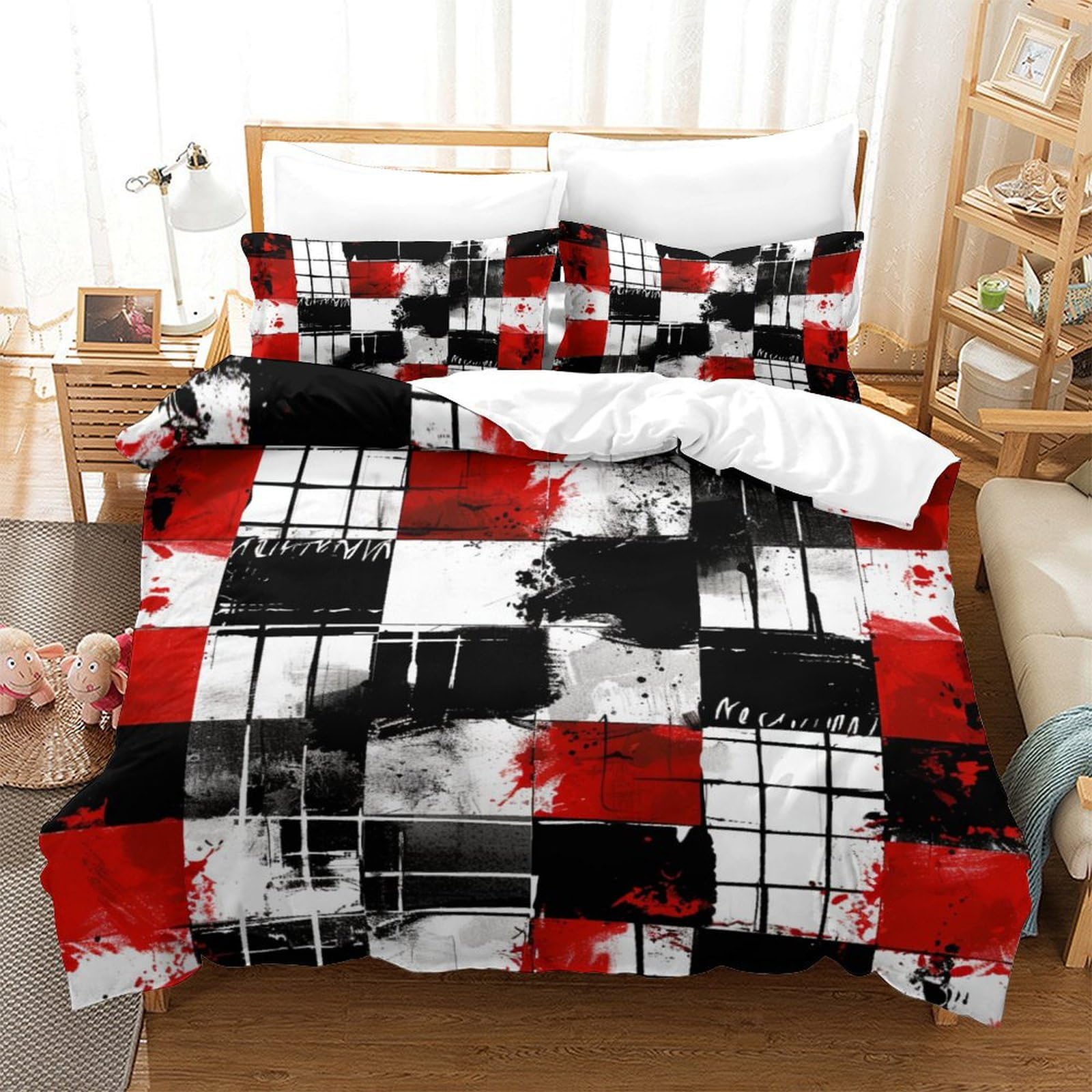 Housse de couette 200x200 Stripes 3D respirante contre la transpiration nocturne