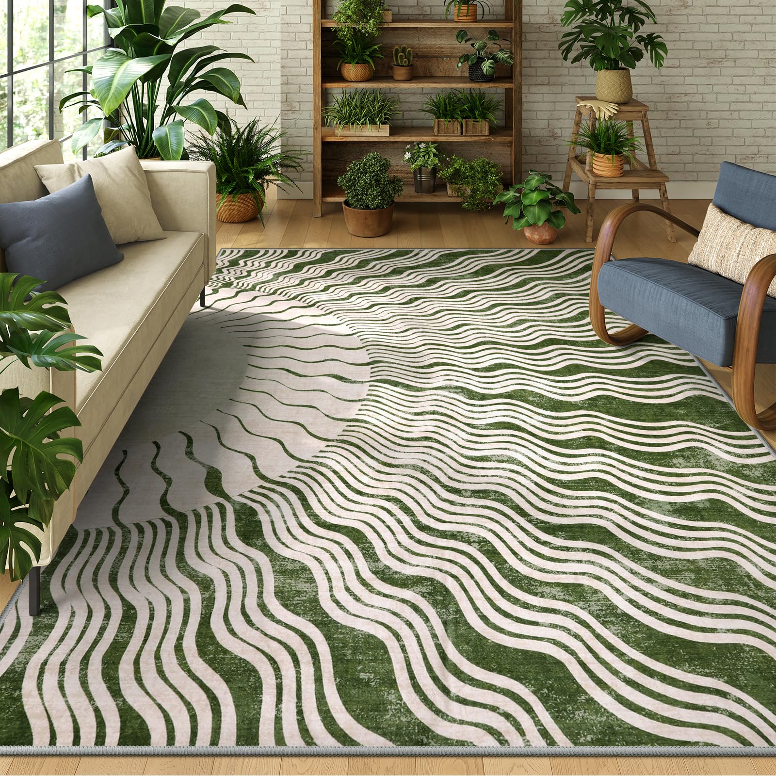 Photo 1 of Hedlive 8x10 Area Rug, Green/Multi