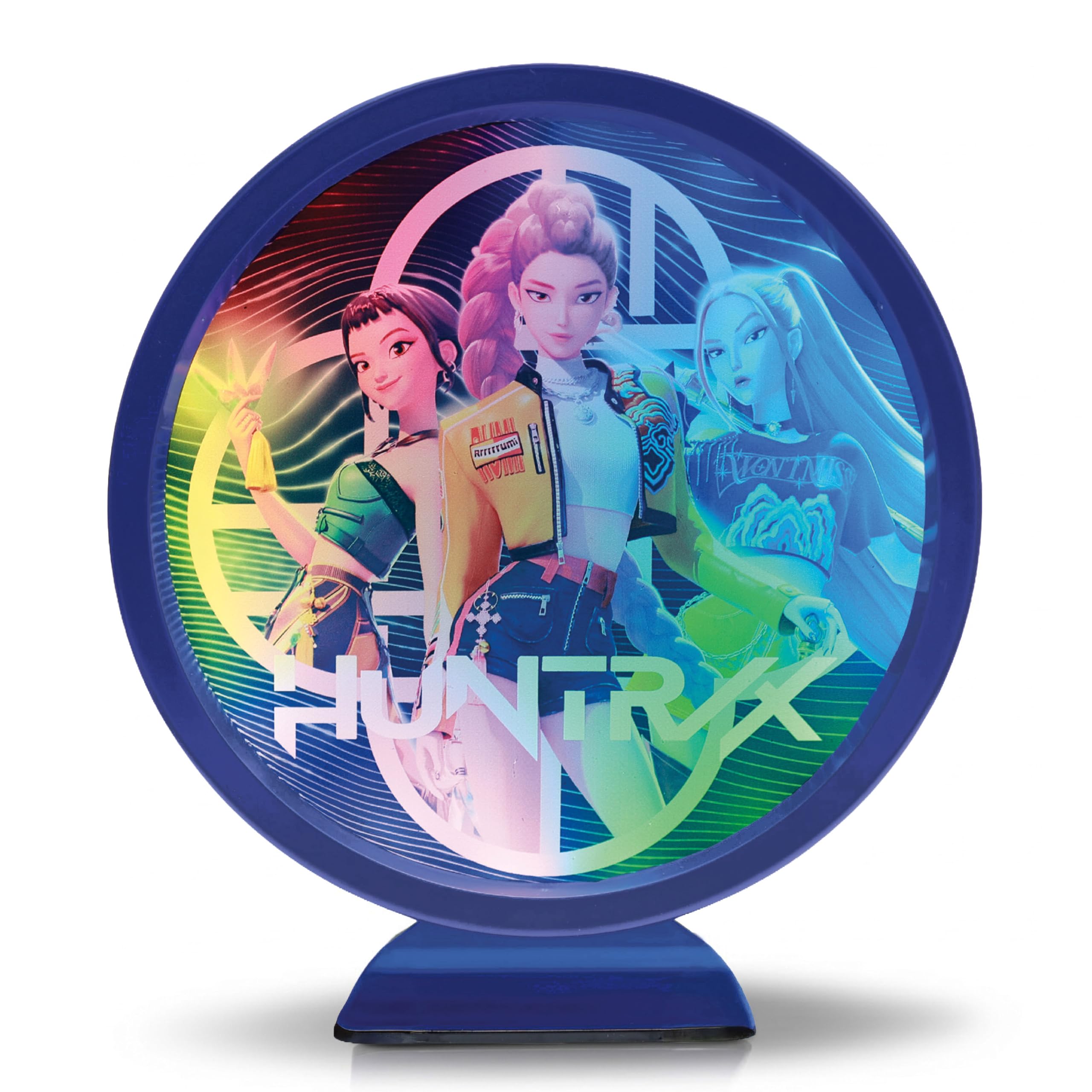 Blue Sky Studios Multicolour Kpop Demon Hunters Huntr/X Lamp – 20Cm Colour Changing Led Mood Light – Wall Mountable Or Desk Stand – K-Pop Officially Licensed Merch – Usb-C Or Battery (20Cm)