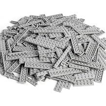 MANNIDOO 360 Pieces Flat Building Plates, 12 Sizes Multipacks Plates Compatible with All Major Brands Pieces, Small Flat Platform Base for Building Bricks, Light Grey