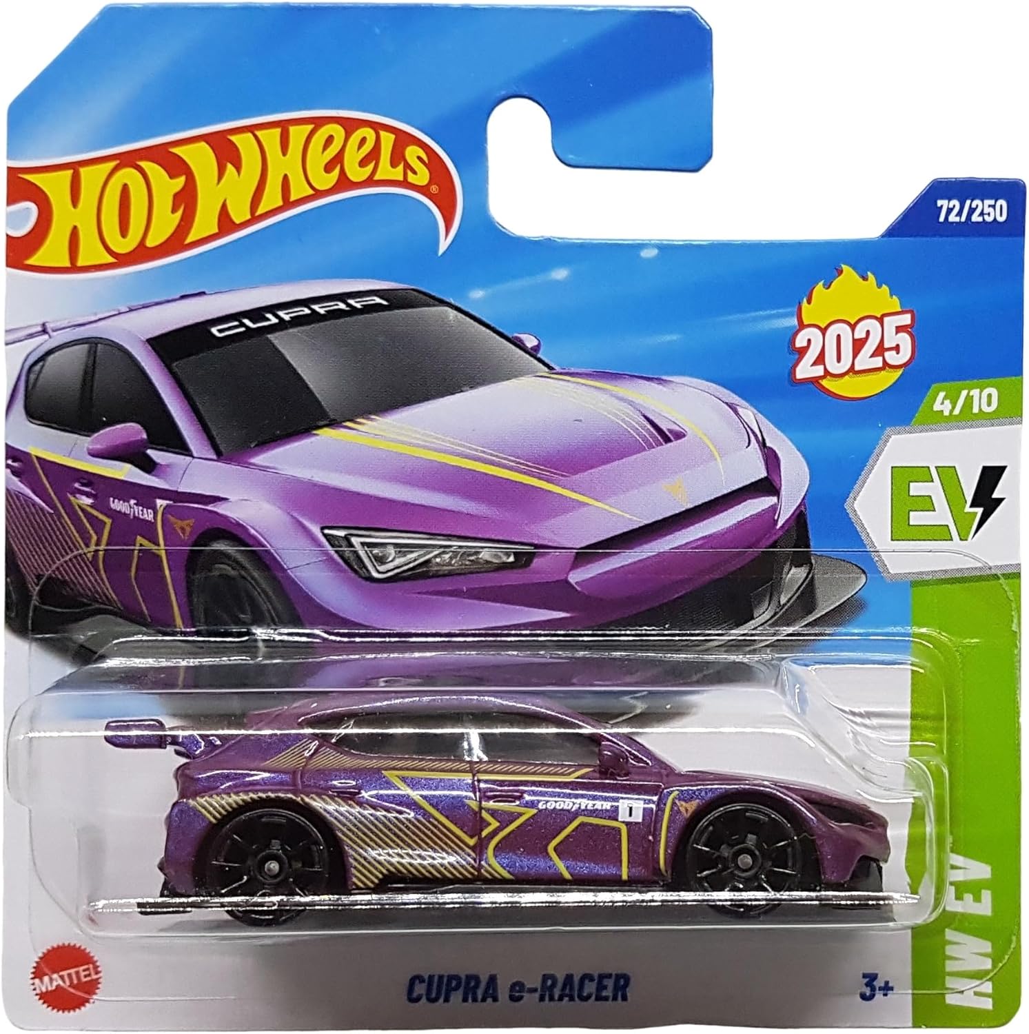 Hot Wheels - Cupra e-Racer - HW EV 4/10 - HYW15 - Short Card - Good Year - Metalflake Plum Pearl - Mattel 2025-1:64