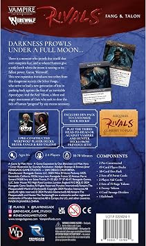 Renegade Game Studios | Vampire: The Masquerade Rivals Werewolf: Fang & Talon | Roleplaying Game | Ages 14+ | 2-4 Players | 30-70 Minutes Playing Time